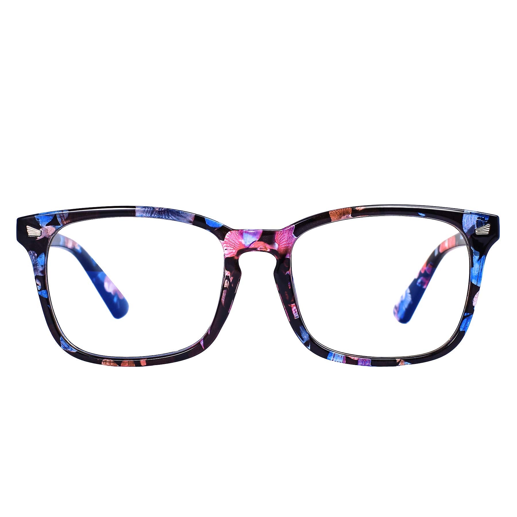 MAXJULI Blue Light Blocking Glasses,Computer Reading/Gaming/TV/Phones Glasses for Women Men(Transparent)
