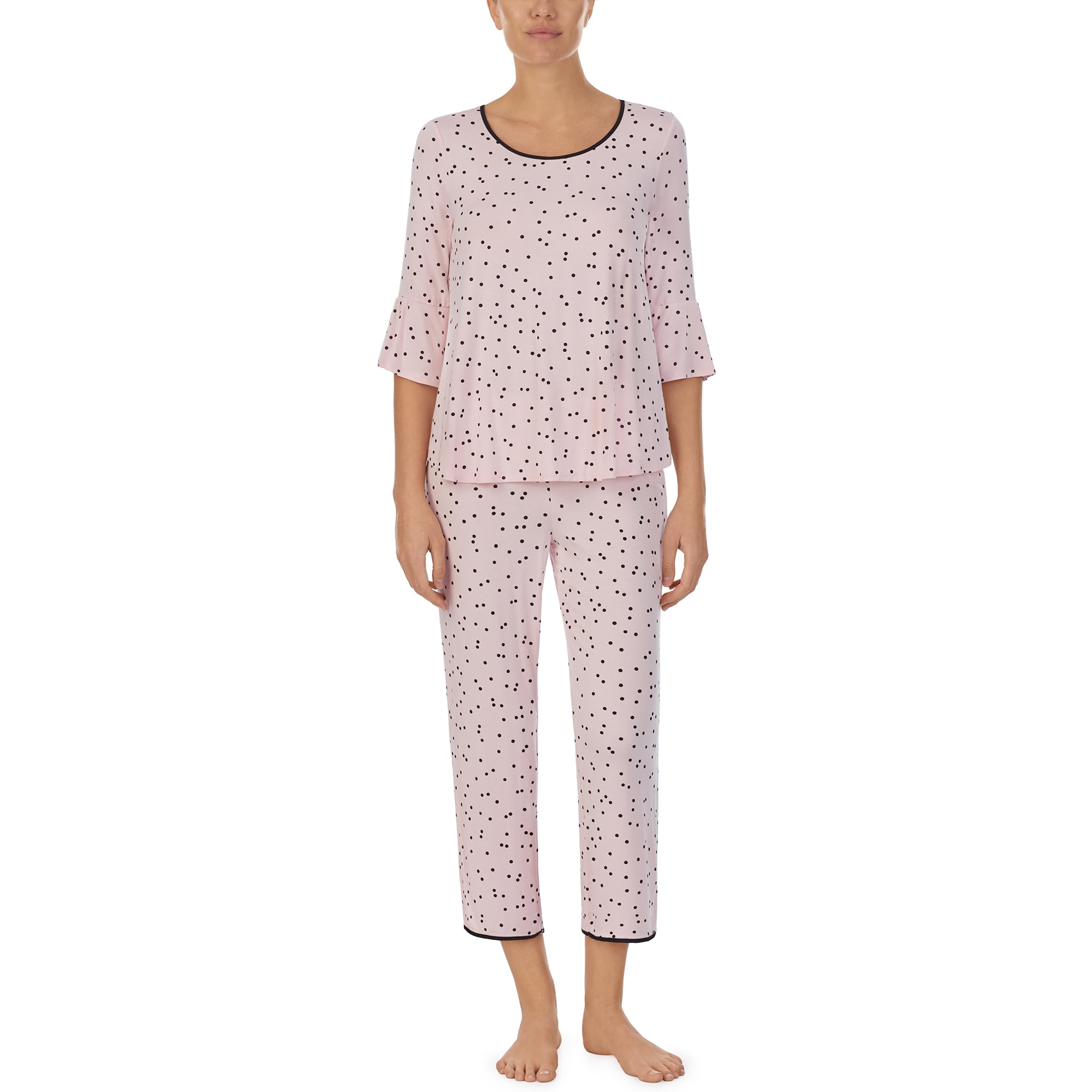 kate spade new york Short Sleeve Cropped Pant PJ Set