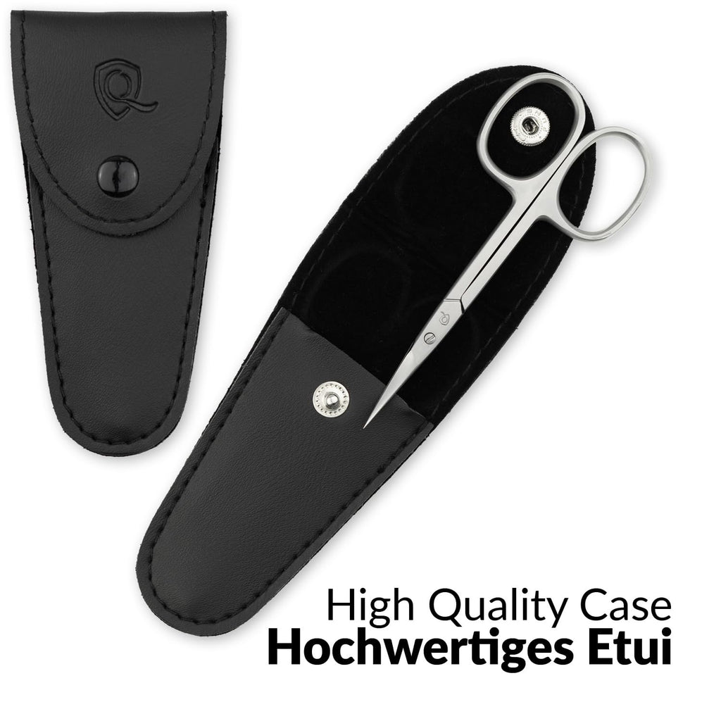 marQus - Straight nail scissors made in Germany Solingen for precise cutting of nails suitable as fingernail and toenail cutter with Premium Storage Case