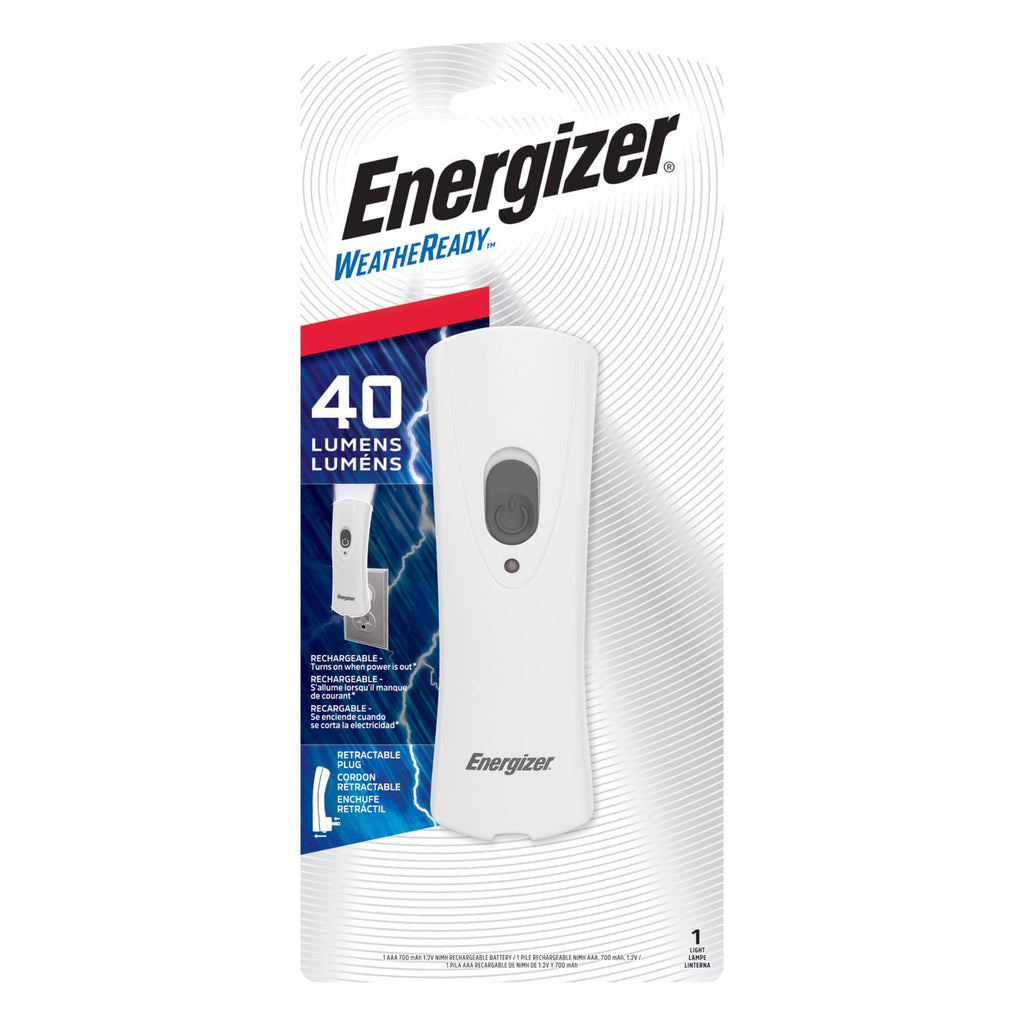 Energizer Auto-On LED Flashlights Rechargeable for Home Power Failure, Plug in LED Flashlight for Power Outage, Night Light, Hurricane Preparedness