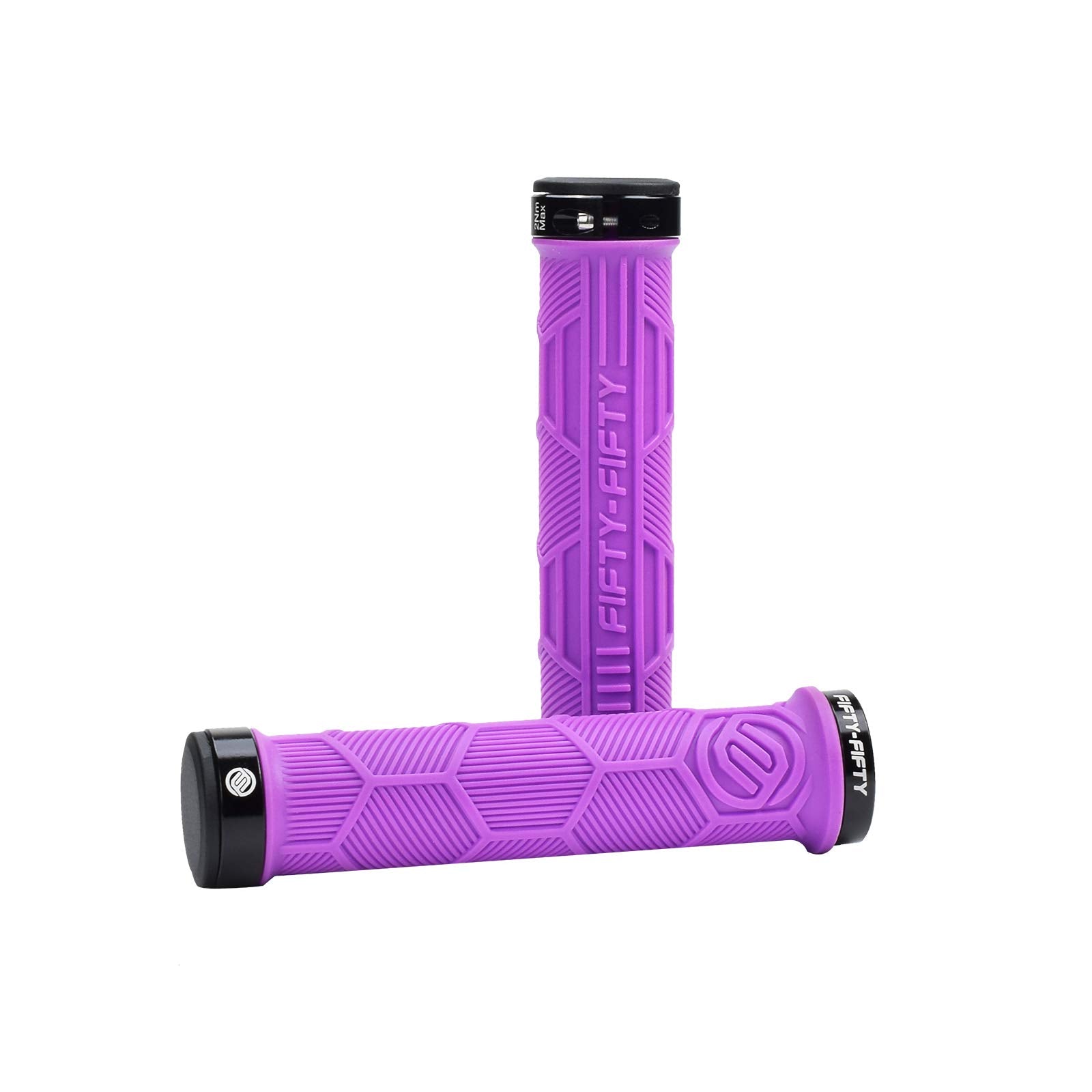 FIFTY-FIFTY Double Lock-On Mountain Bike Grips, Bicycle Handlebar Locking Grips, Non-Slip MTB Handle