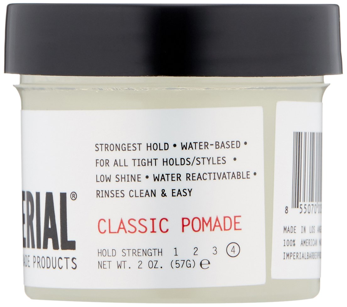 Imperial Barber Grade Products | Classic Pomade, 2 oz | TSA Approved | Travel Sized | Strong Hold | Low Shine | Water-Based | Easy to Wash Out | For Tight Holds and Styles