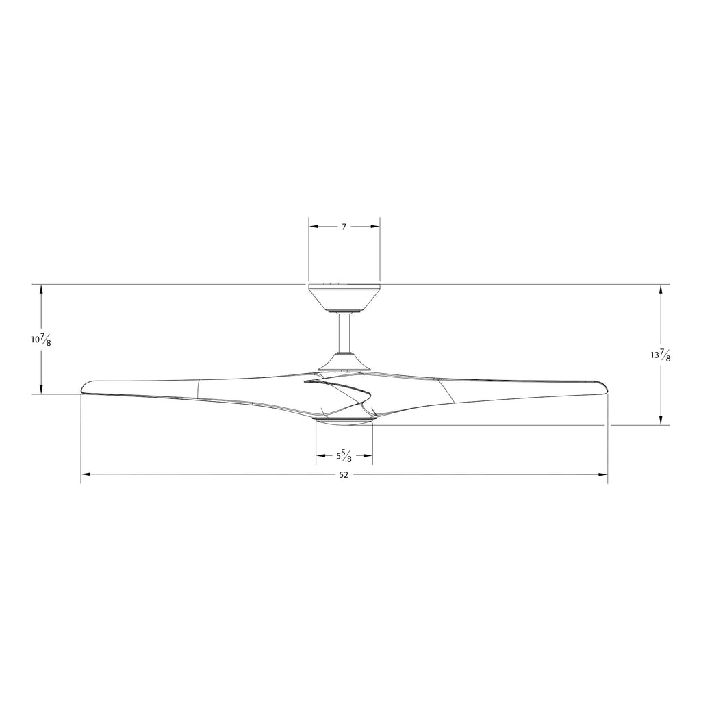 Modern Forms Zephyr Smart Indoor and Outdoor 3-Blade Ceiling Fan 52in Bronze/White Oak with Adjustable CCT 2700K-3000K-4000K-5000K LED Light Kit and Remote Control
