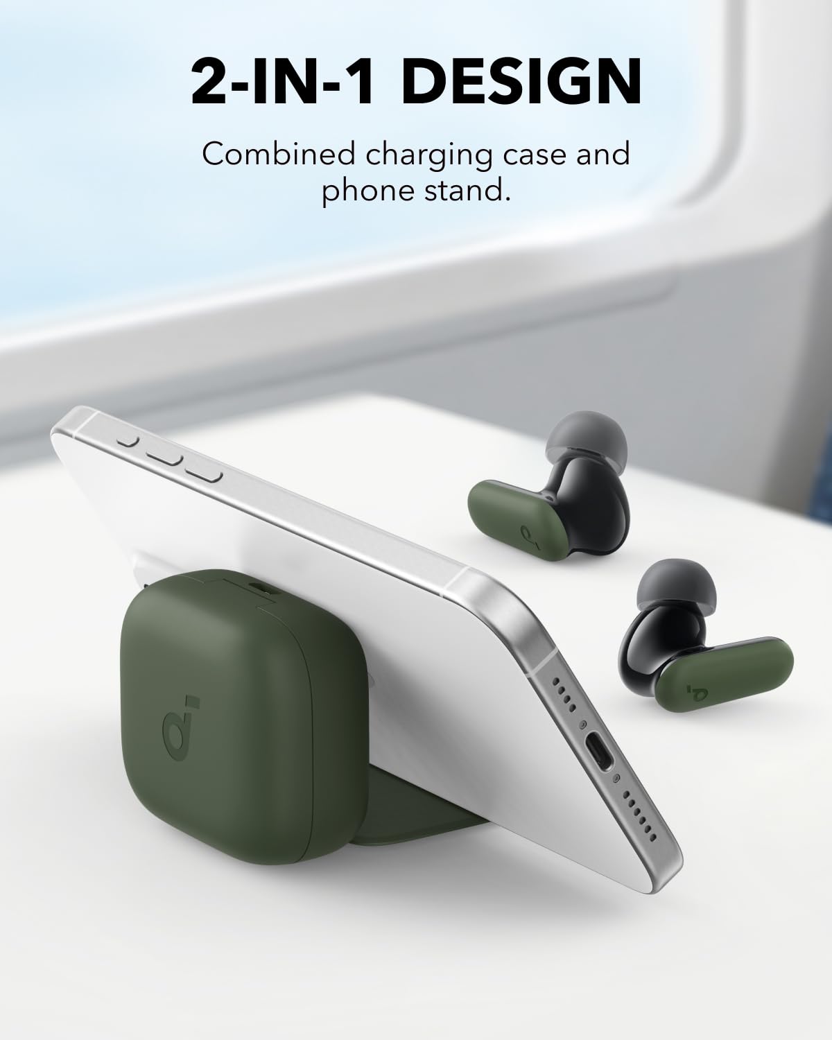 Soundcore P30i by Anker Noise Cancelling Earbuds, Strong and Smart Noise Cancelling, Powerful Bass, 45H Playtime, 2-in-1 Case and Phone Stand, IP54, Wireless Earbuds, Bluetooth 5.4 (Black)