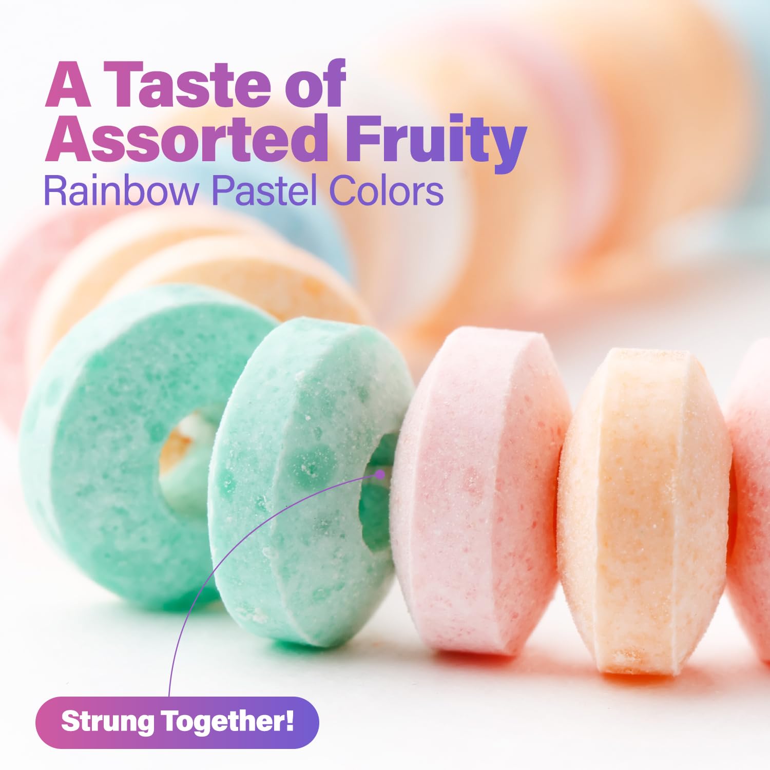Fresh Finest 48-Count Bulk Candy Bracelets - Individually Wrapped Novelty Candy Bracelets. Perfect for Party Favors, Goody Bags, Candy Buffets, and Retro-Themed Events.
