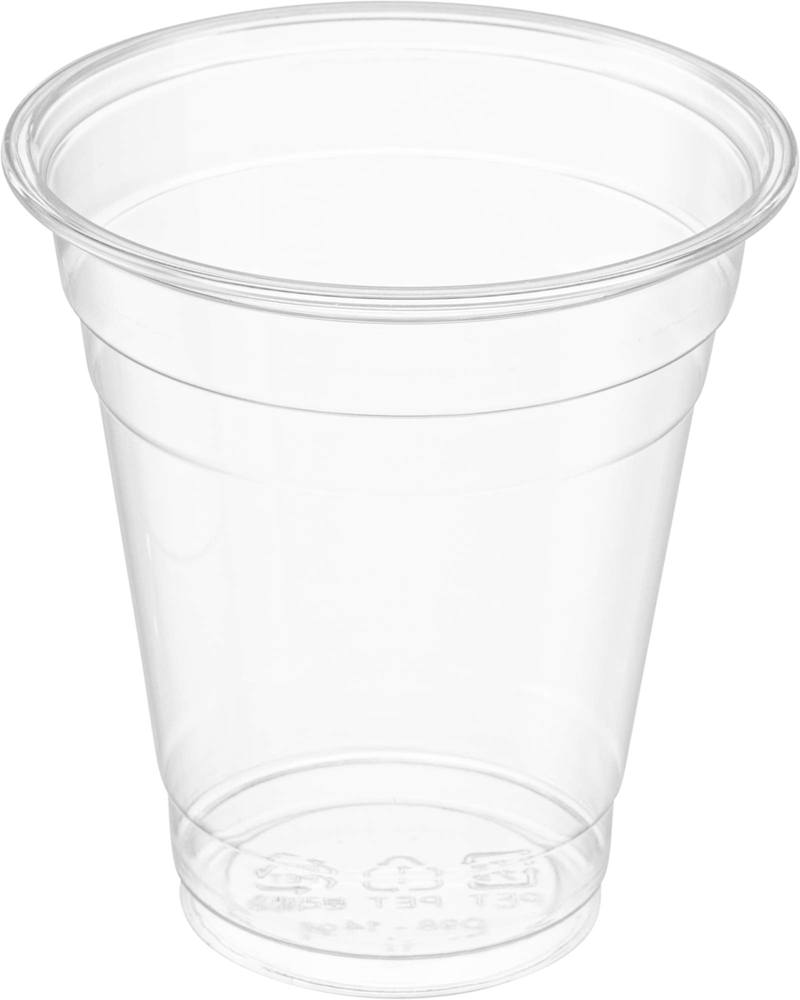 Crystal Clear PET Cups for Iced Coffee,Milkshake, Cold Drinks, Slush, Smoothy's, Slurpee, Ice cream, Dessert, Party's, Plastic Disposable Cups (50, 12 oz)