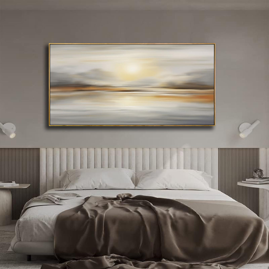 VHMING Abstract Wall Art Artwork Retro Trees Pictures Decor Canvas Painting Framed Ready to Hang Living Room Bedroom and Office Wall Decor 20x40 Inch