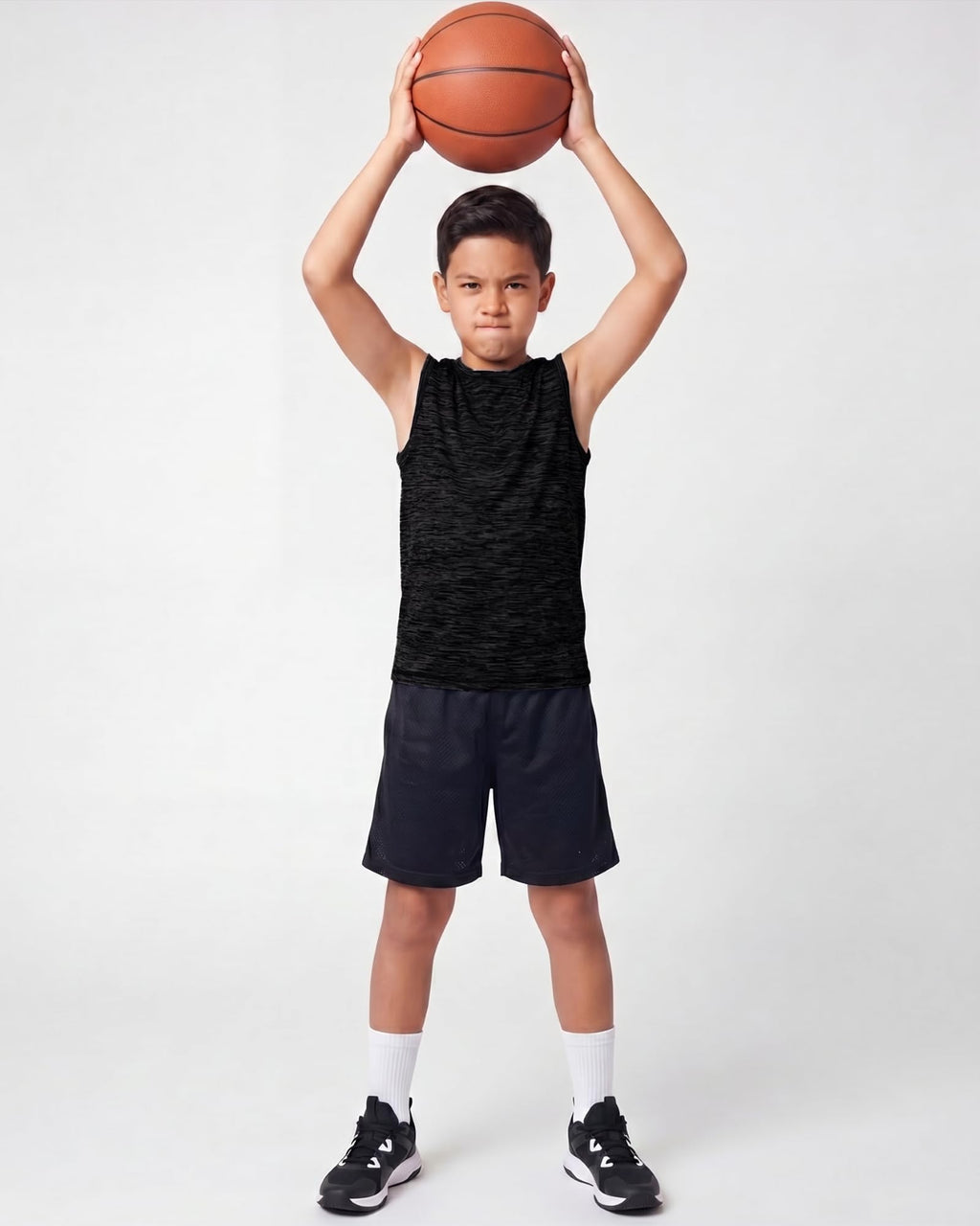 Real Essentials 5 Pack: Boys Dry-Fit Active Athletic Performance Tank Top