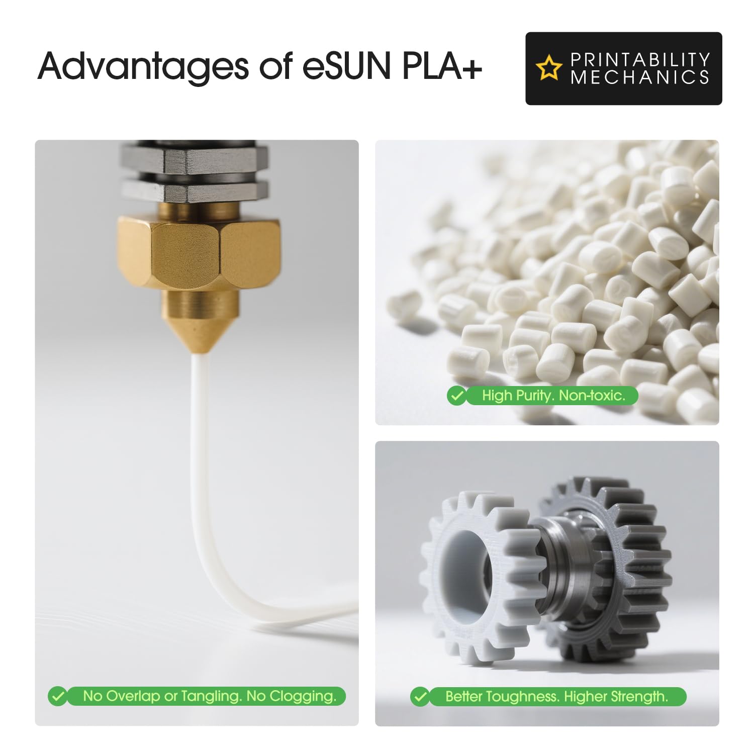 eSUN Matte PLA Filament 1.75mm, Matte 3D Printer PLA Filament, 1KG Spool 3D Printing Filament for 3D Printers, Paper Reel, Almond Yellow