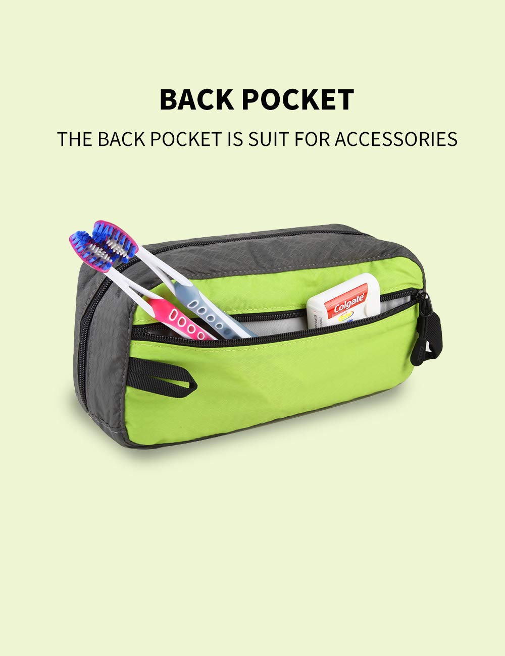 GOX Travel Small Toiletry Bag for Men Nylon Dopp Kit Medicine Bag Travel Organizer Pouch Shave Kits for Teens Toiletry Essentials Bathroom Compact (Black, 7.9 * 3.7 * 2 Inches)