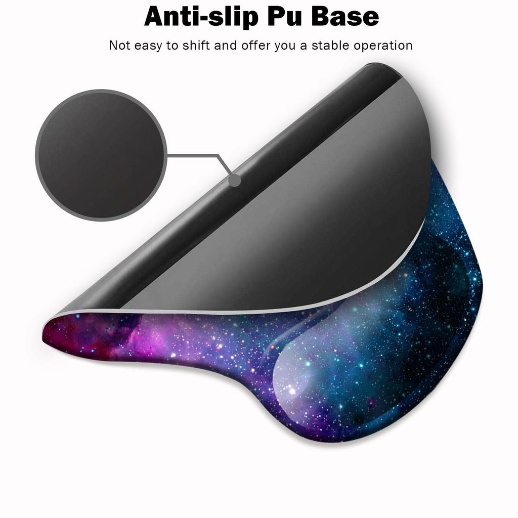 DOOKE Ergonomic Mouse Pad with Wrist Support and Coaster,Mouse Pads with Non-Slip PU Base for Home Office Working Studying Easy Typing & Pain Relief Aesthetic Art