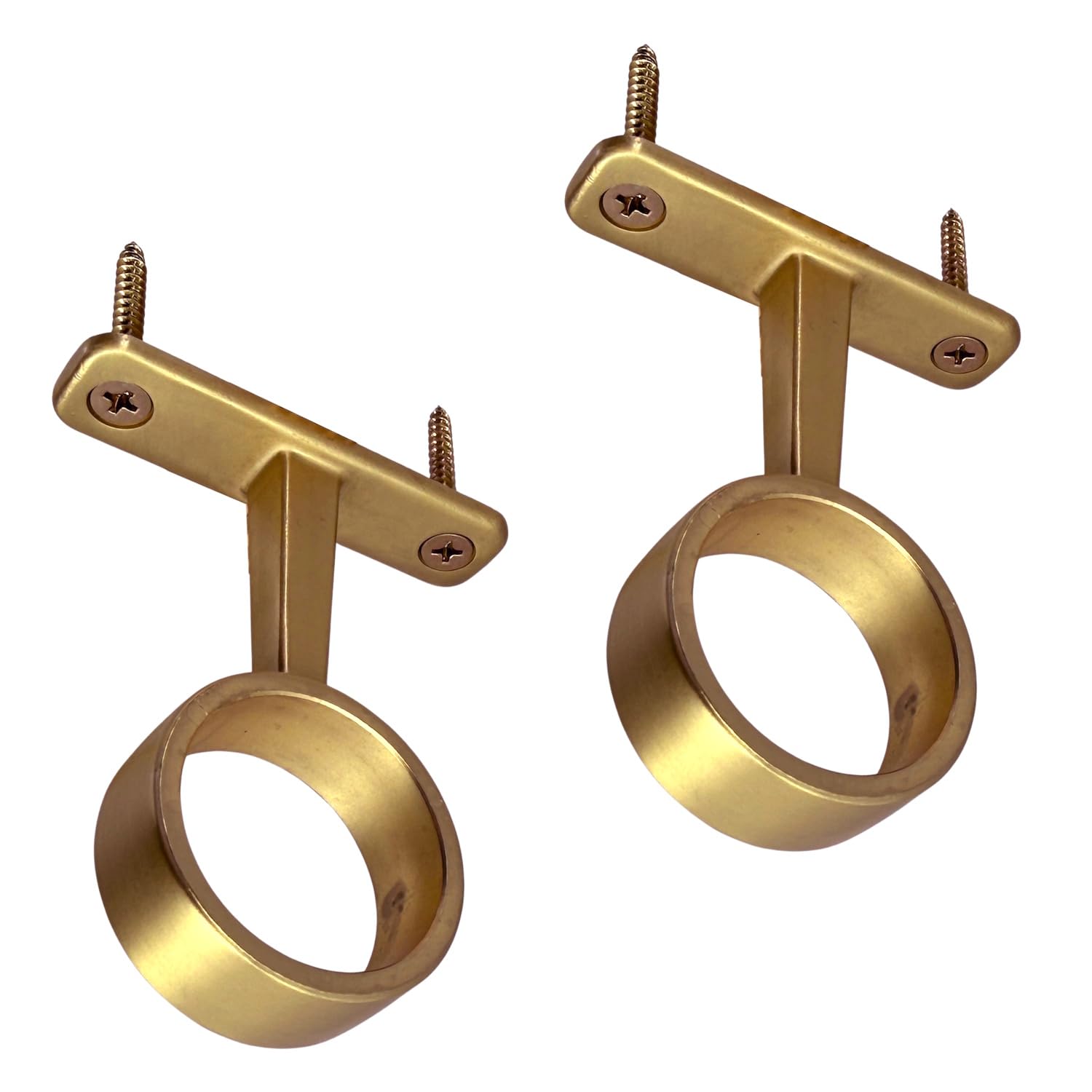 72" HEAVY DUTY Round Closet Rod | 32mm Diameter | Satin Brass Clothes Pole | 1 Pack