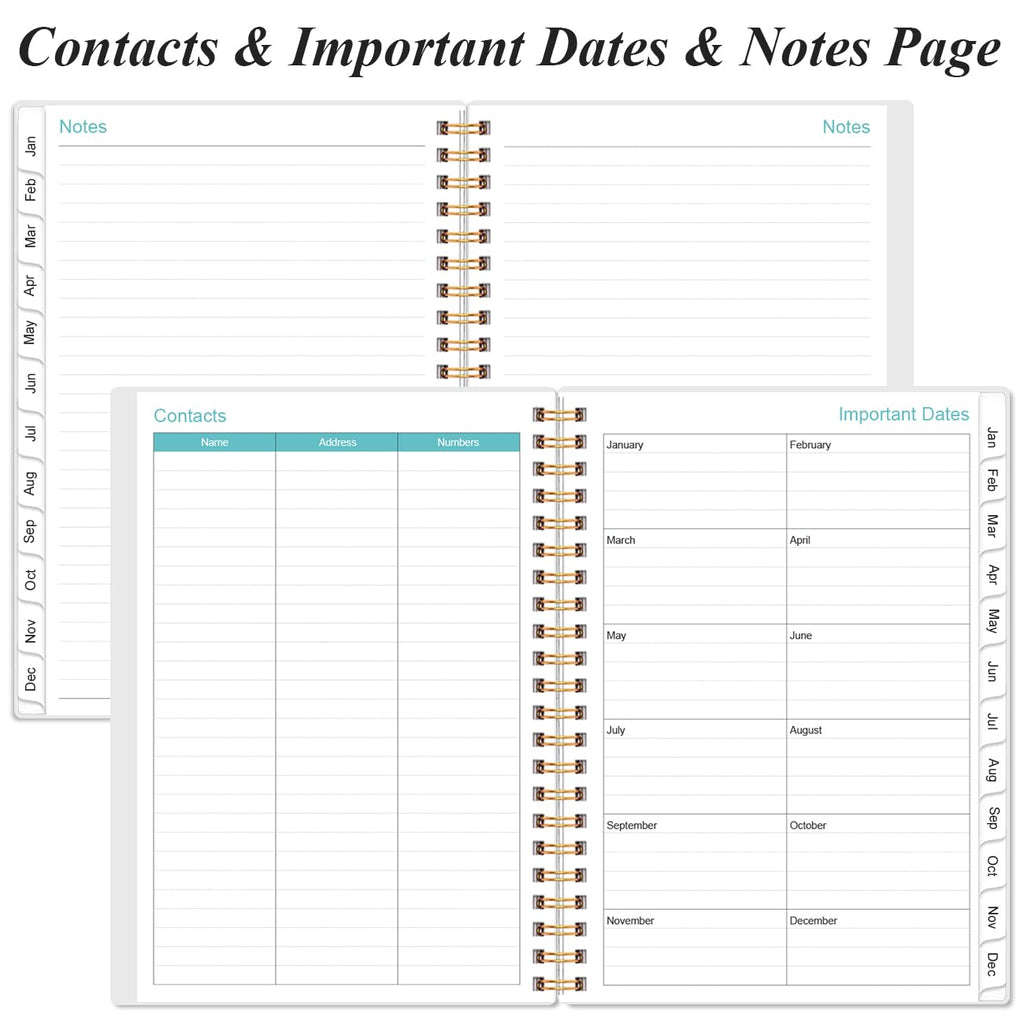 2026-2027 Daily & Monthly Planner - One Page Per Day, Daily Planner from July 2026 to June 2027, Planner 2026-2027 with 12 Monthly Tabs, 6.4" x 8.5", Black