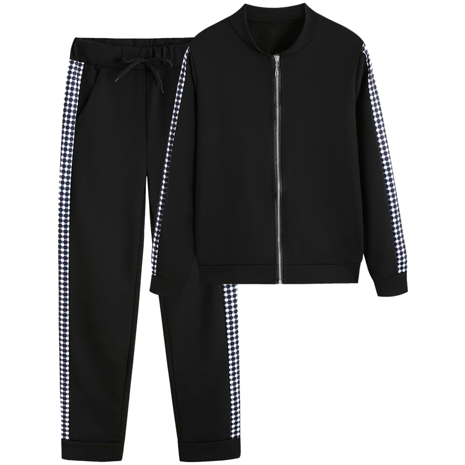 amropi Women's 2 Piece Tracksuit Sweatsuits Sets Hoodie Sweatshirt and Jogging Sweatpants Suit