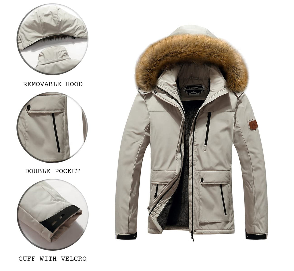 MOERDENG Women's Waterproof Ski Snow Jacket Winter Warm Hooded Snow Coat Mountain Windproof Ski Jacket For Women