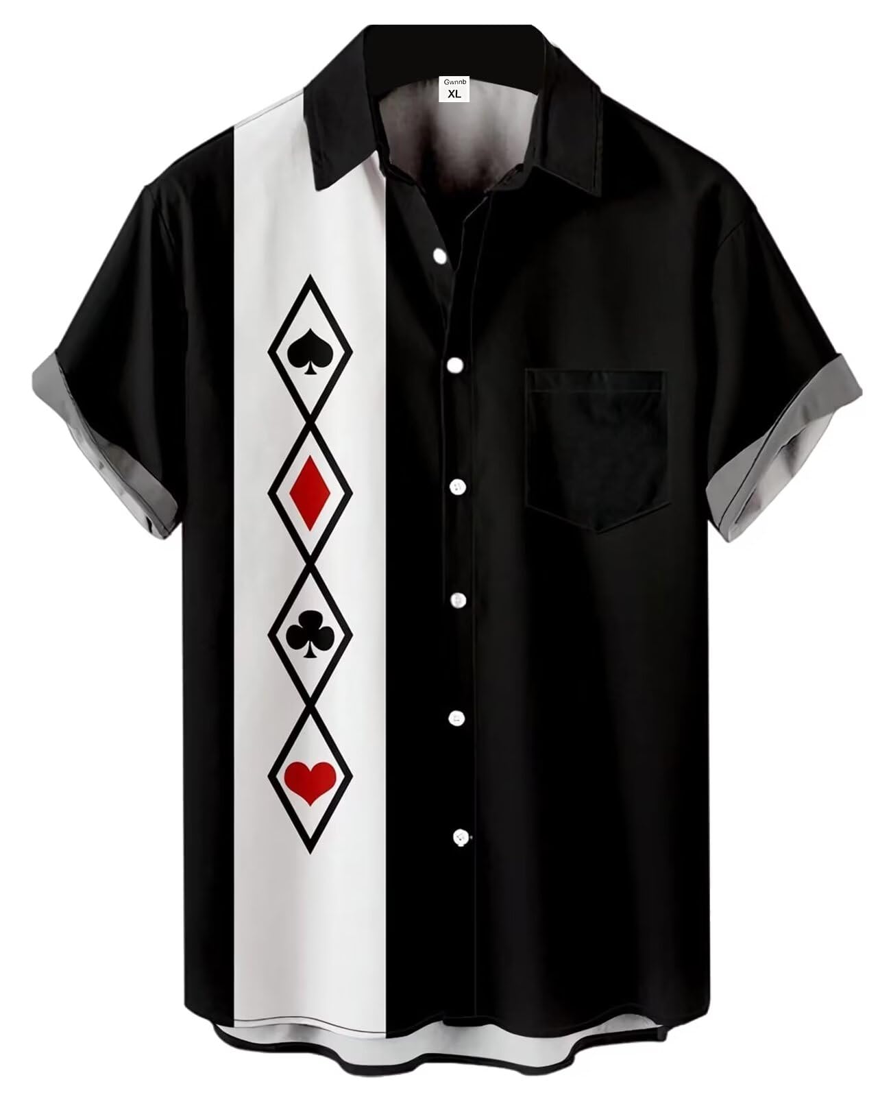 Bowling Shirts for Men Print Short Sleeve Regular Fit Hawaiian Casual Button Down Beach Shirts
