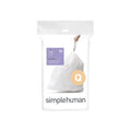 simplehuman Code H 60 Count, Genuine Odorsorb Custom Fit Liners, Drawstring Odor Absorbing Trash Bags in Dispenser Packs, 30-35 Liter / 8-9 Gallon