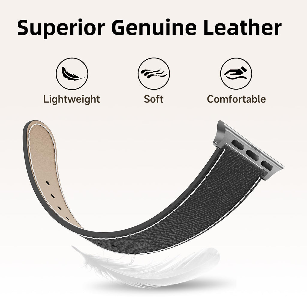 Designer Leather Band Compatible with Apple Watch 49mm46mm45mm44mm42mm41mm 40mm38mm for Women,Magnetic Buckle Replacement Strap for iWatch Ultra 3/2 /1 SE 3/2/1 Series 11/10/9/8/7/6/5/4/3/2/1