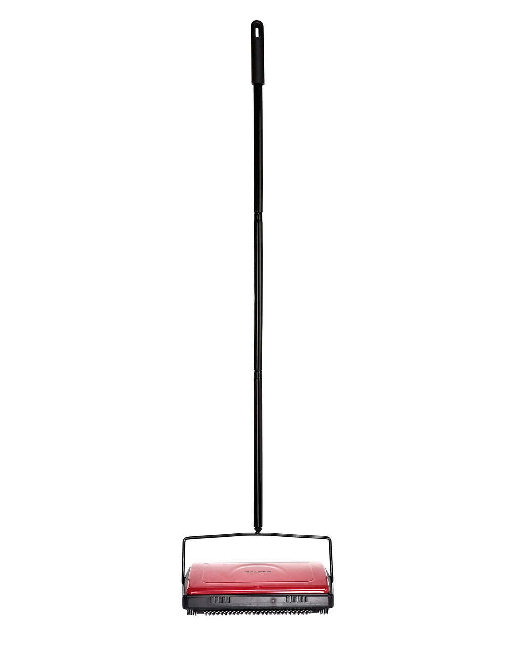 Alpine Manual Carpet Sweeper Triple Brush – Cordless Non Electric Multi-Surface Floor Brush Hardwood Floor Cleaner Easy Sweeping for Carpeted Floors (Improved Black)