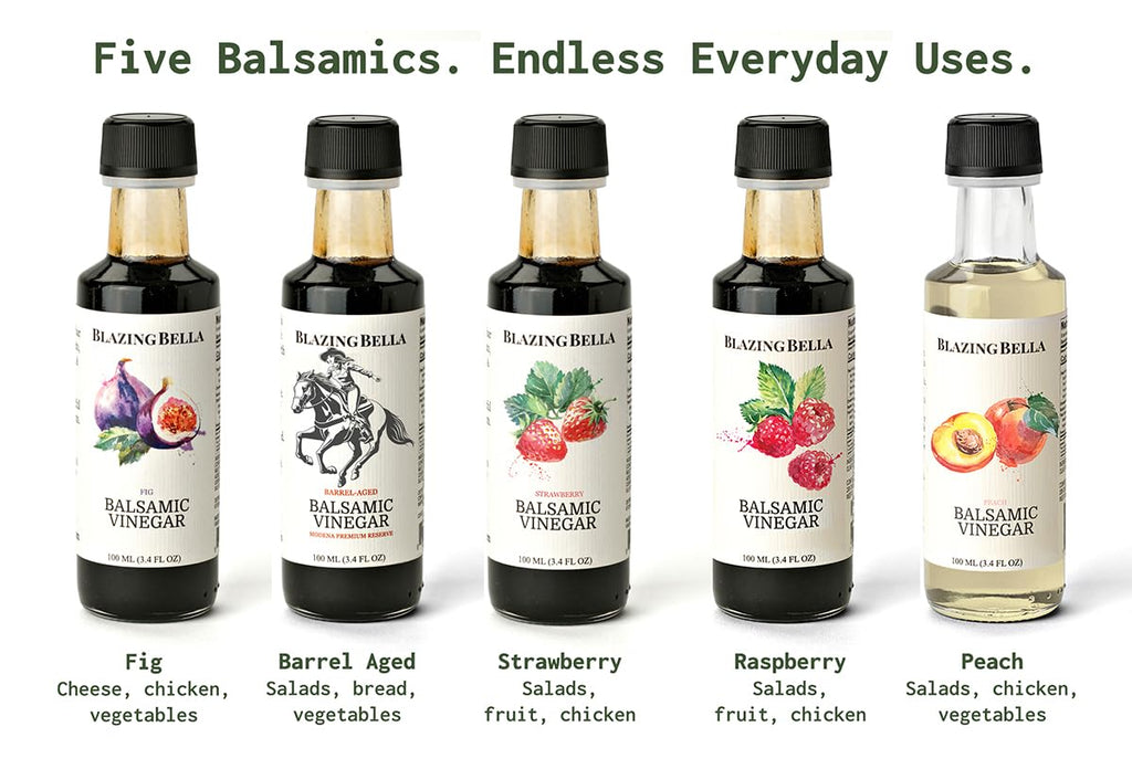 Blazing Bella Barrel Aged Balsamic Vinegar of Modena, Italy – Thick, Rich & Naturally Sweet – Premium Traditional Italian Balsamic – 8.45 fl oz (250ml)