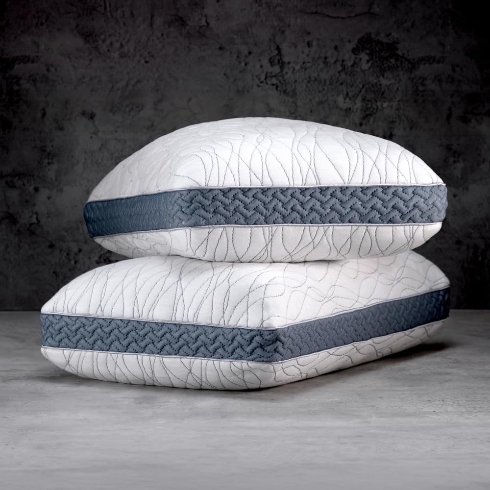 LUXOME LAYR Adjustable Firmness & Loft Pillow (2 Pack) - Completely Customizable - Memory Foam - Cooling Cover - Standard/Queen