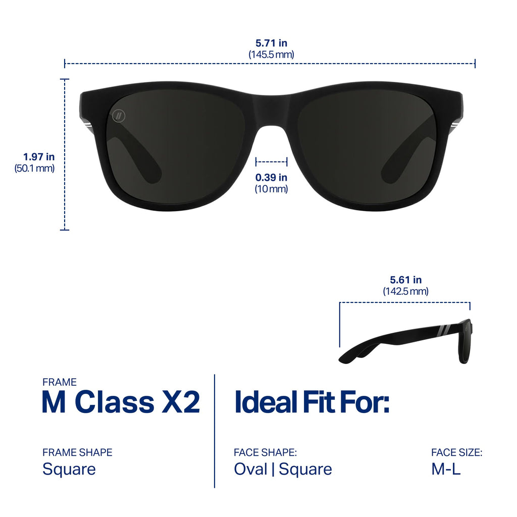 Blenders Eyewear M Class X2 – Polarized Sunglasses – Round Lens, Spring Loaded Hinge – 100% UV Protection – For Men & Women