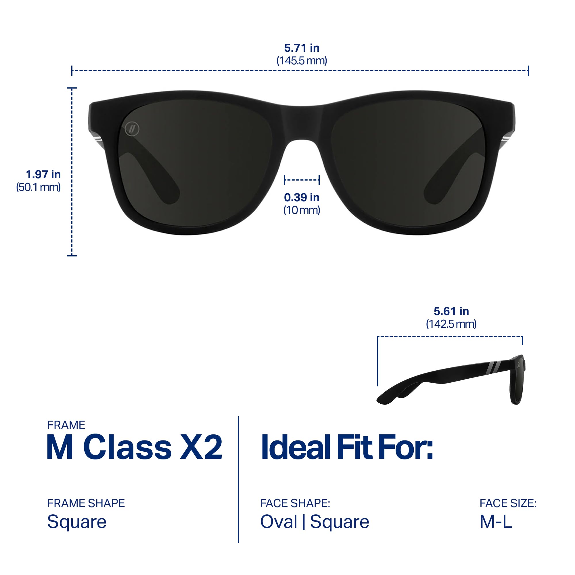 Blenders Eyewear M Class X2 – Polarized Sunglasses – Round Lens, Spring Loaded Hinge – 100% UV Protection – For Men & Women