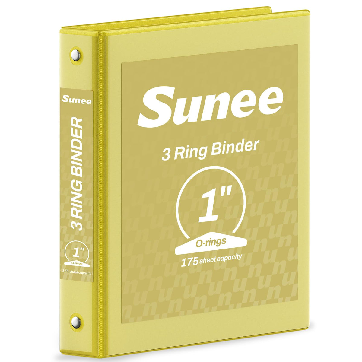 SUNEE 3 Ring Binder 1/2 Inch 1 Pack, Clear View Binder Three Ring PVC-Free (Fit 8.5x11 Inches) for School or Office Supplies, Black