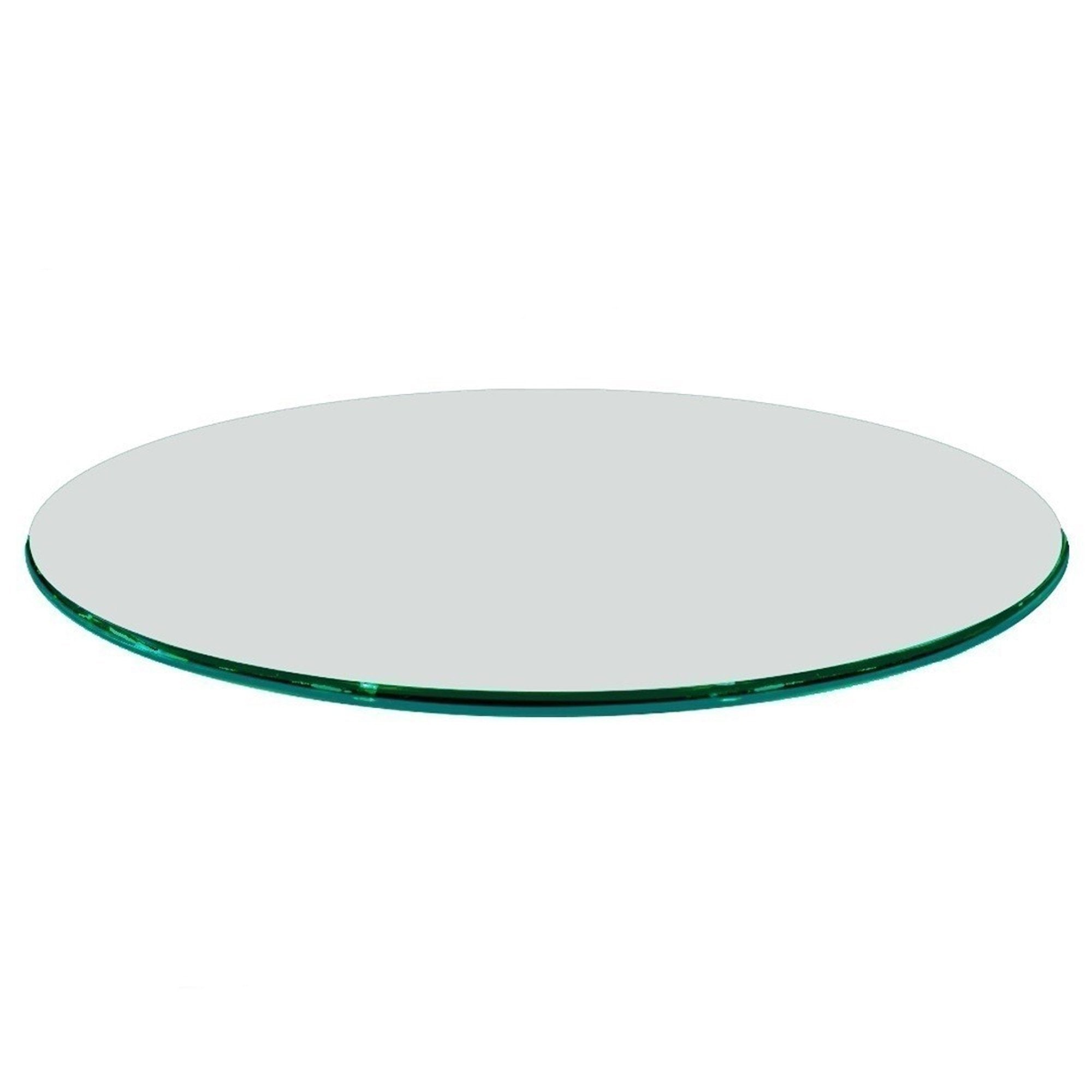 12" Inch Round Glass Table Top 1/2" Thick Tempered Beveled Edge by Fab Glass and Mirror