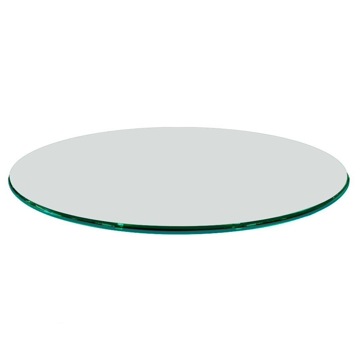 14" Inch Round Glass Table Top 1/2" Thick Tempered Beveled Edge by Fab Glass and Mirror