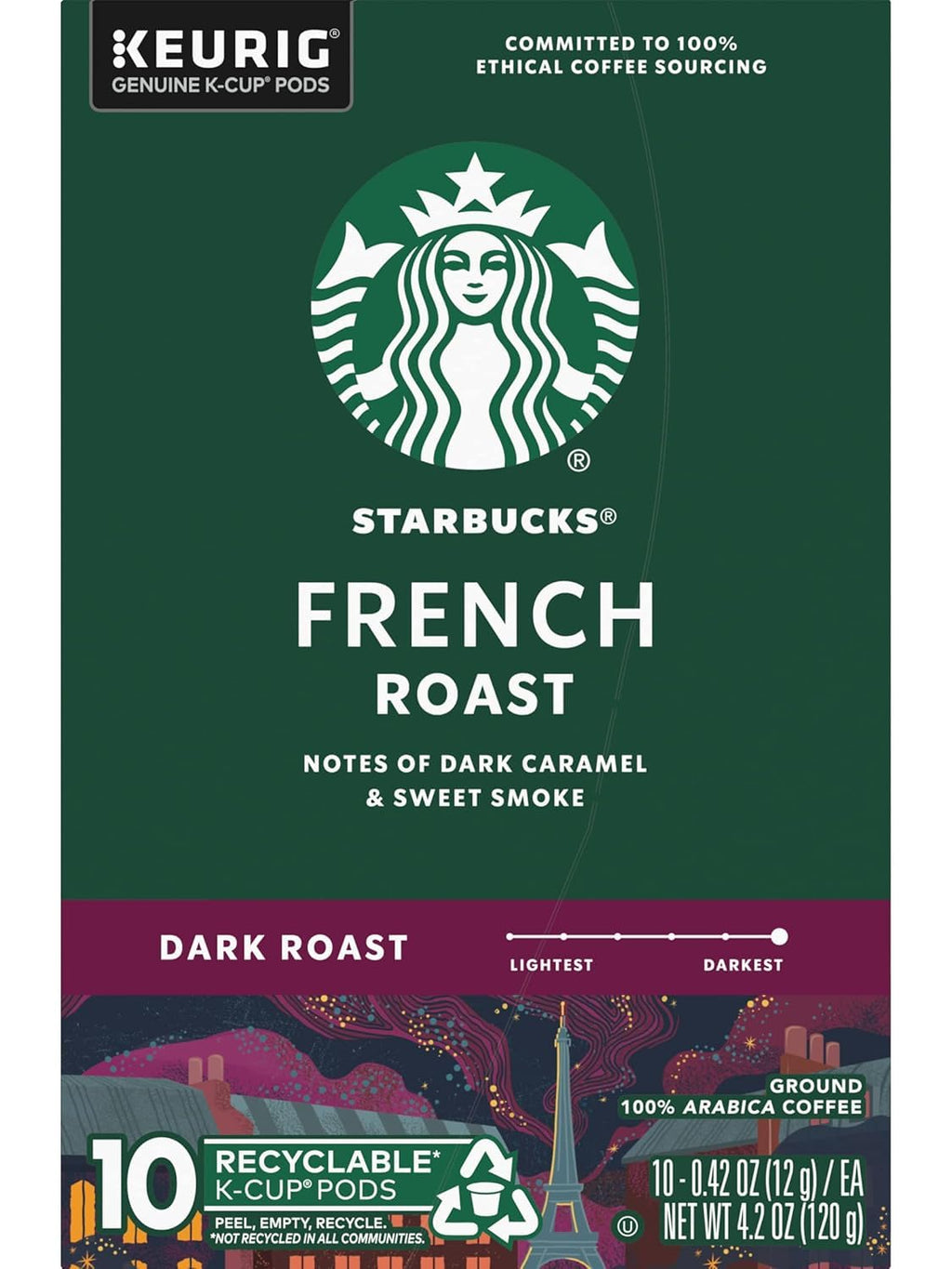 Starbucks Coffee, Caffe Verona Dark K Cup Portion Pack for Keurig Brewers, 24 Count