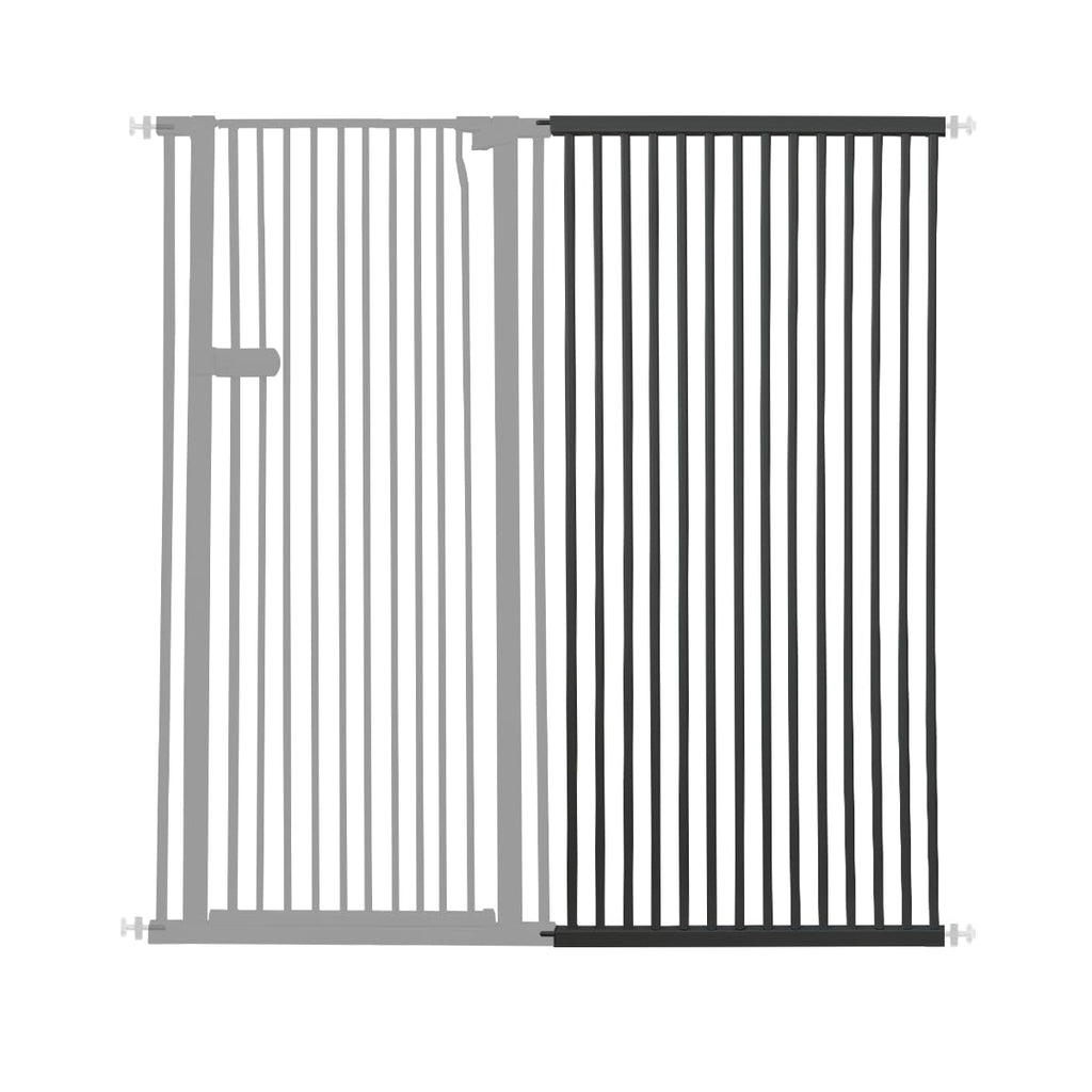 Lumizone Extra Tall Cat Gate Extension Kit 55.12" High 4.13" Wide Black | Tall Pet Gate Dog Gate for Doorway Hallway Stairs Pressure Mounted Extra Wide 1.37" Gap No Drilling