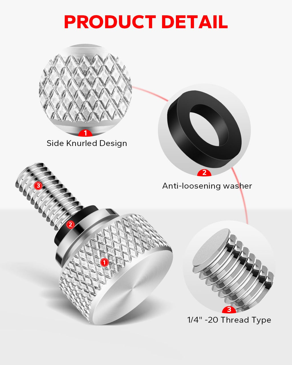 Amazicha Gloss Black 304 Stainless Steel Seat Bolt Screw Compatible with Harley Davidson 1996-2026