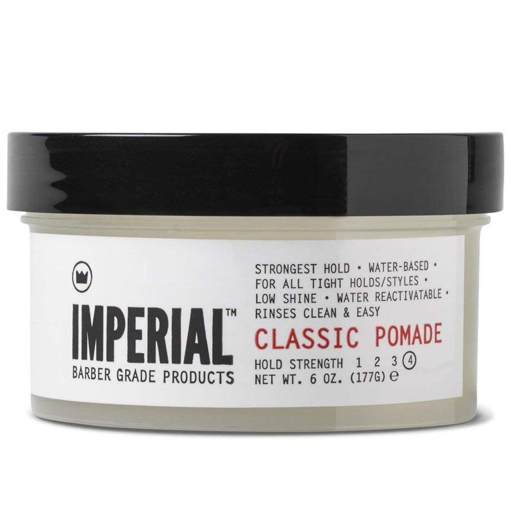 Imperial Barber Grade Products | Classic Pomade, 2 oz | TSA Approved | Travel Sized | Strong Hold | Low Shine | Water-Based | Easy to Wash Out | For Tight Holds and Styles