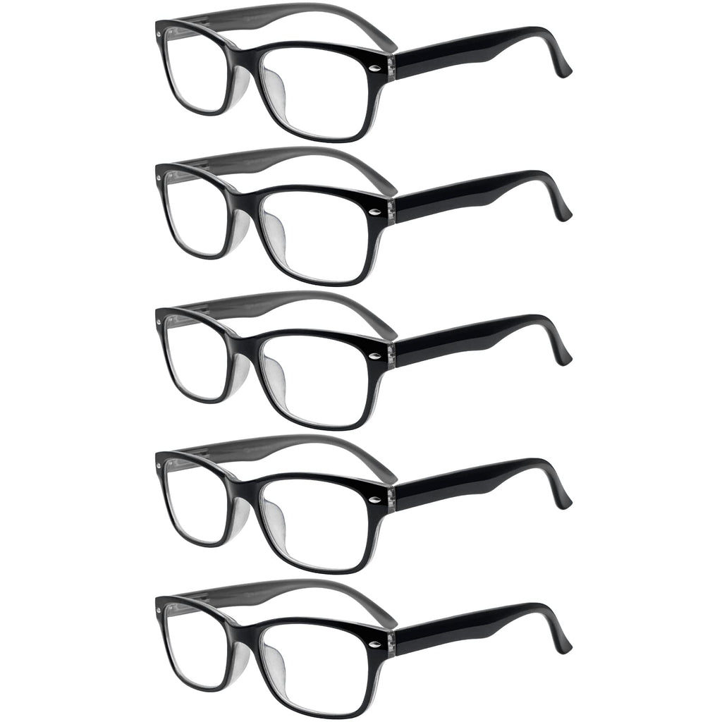 SIGVAN Reading Glasses 5 Packs Blue Light Blocking Eyeglasses Quality Spring Hinge Colorful Computer Readers for Women Men