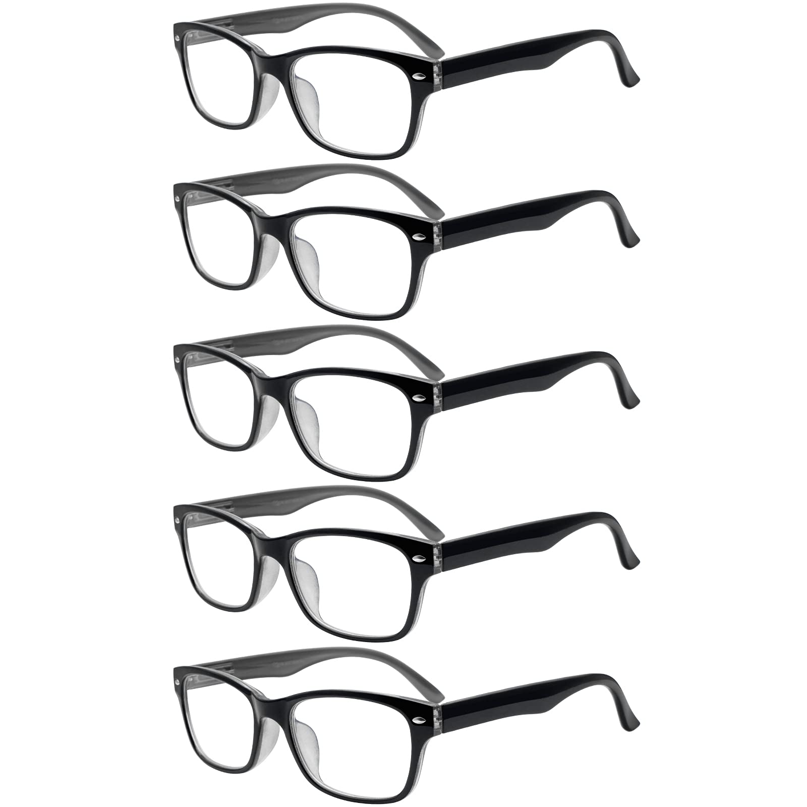 SIGVAN Reading Glasses 5 Packs Blue Light Blocking Eyeglasses Quality Spring Hinge Colorful Computer Readers for Women Men