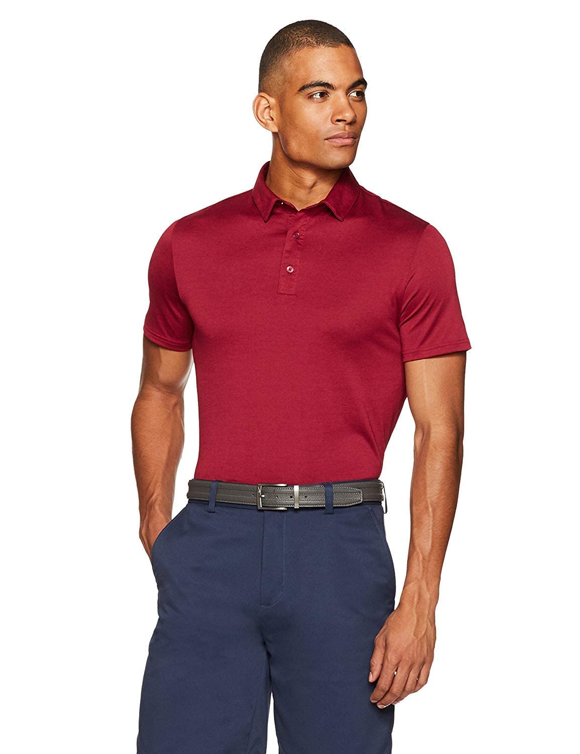 Amazon Essentials Men's Slim-Fit Quick-Dry Moisture Wicking Tech Stretch Short Sleeve Lightweight Golf Polo Shirt
