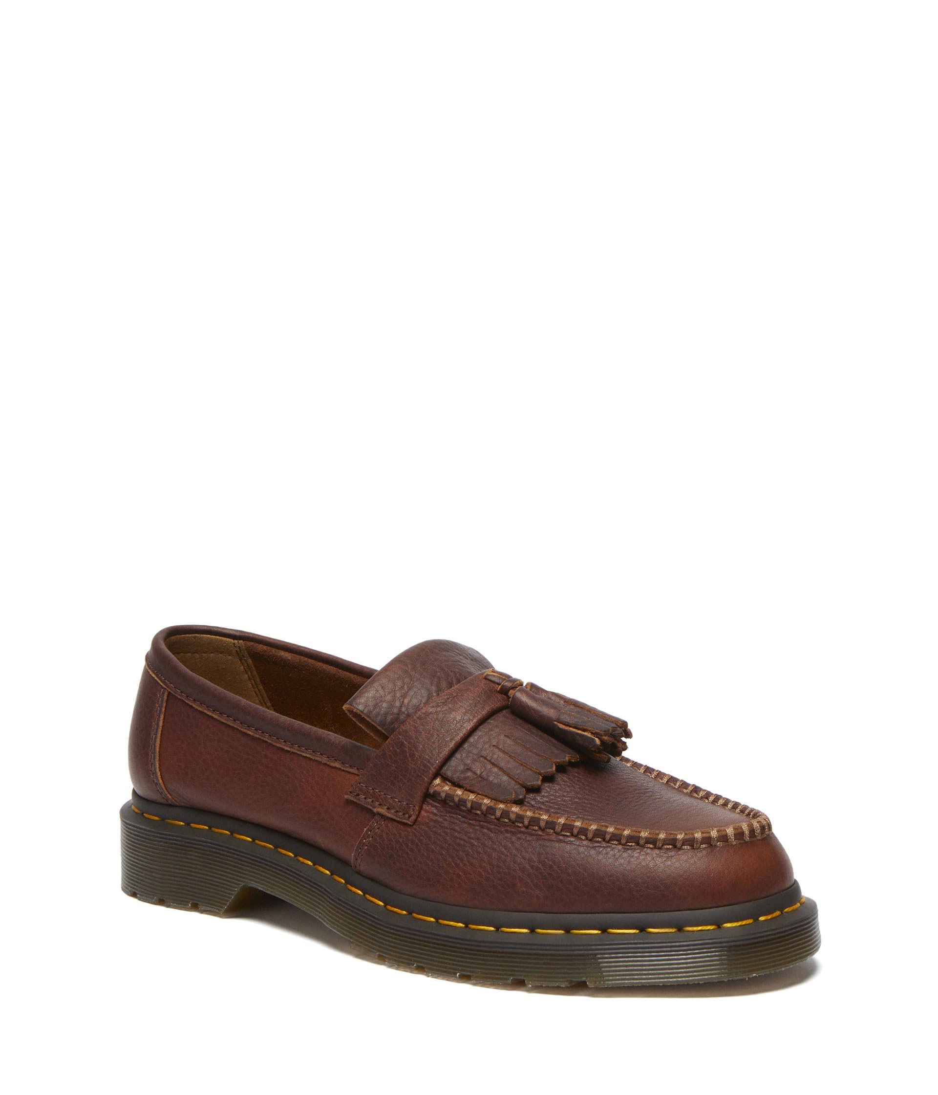 Dr. Martens Unisex Adult Adrian Yellow Stitch Leather Loafers