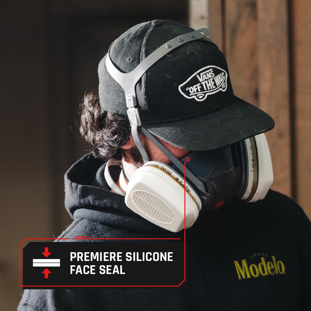 Parcil Distribution Full Face Respirator Mask with Filters – Durable Full Face Respirator Mask, Bayonet Filter Compatible