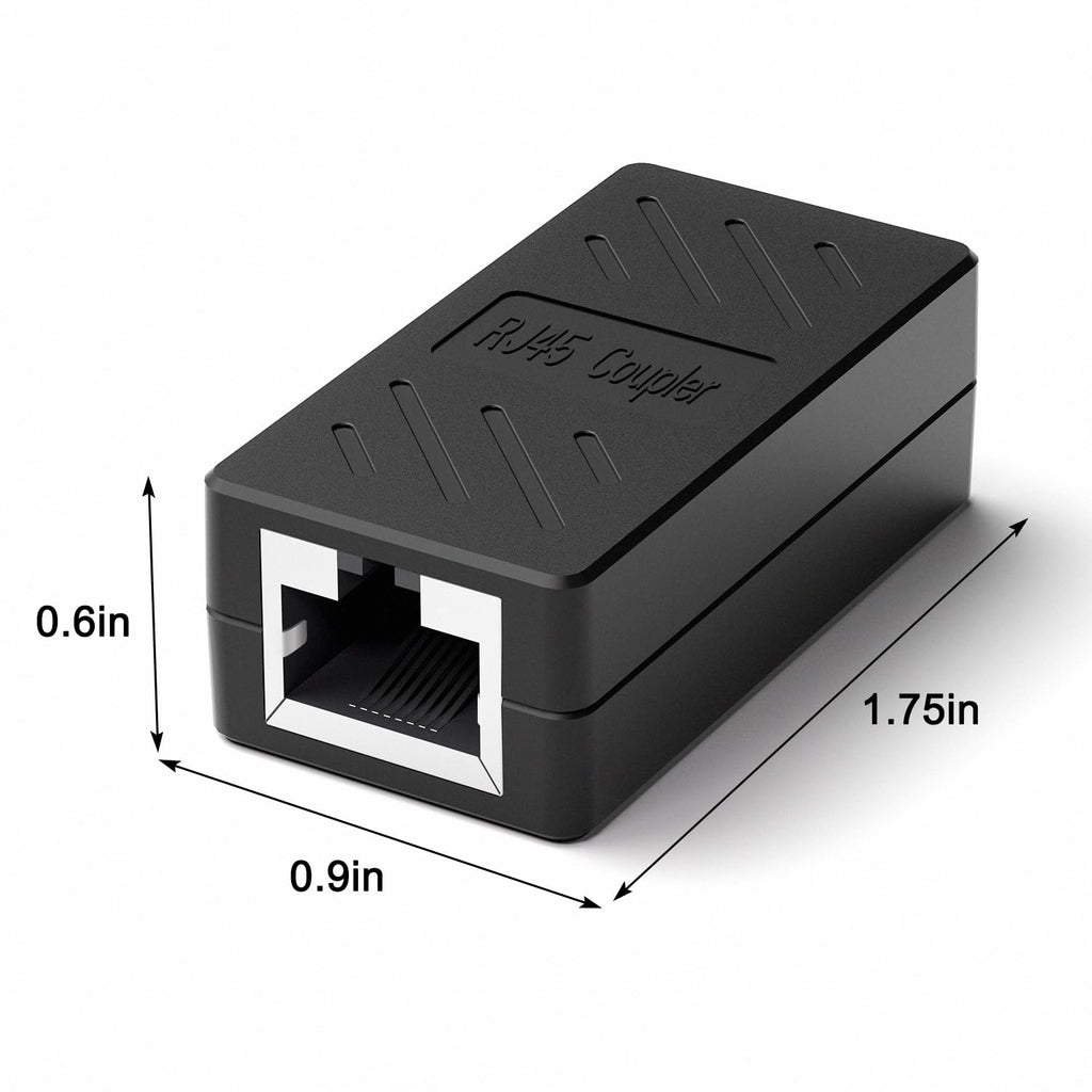 ZUZONG IP68 Waterproof RJ45 Coupler Splitter, Waterproof Ethernet Coupler 1 in 2 Out Splitter IP68 Ethernet Outdoor LAN Cable Connector for Cat5/Cat5e/Cat6/Cat7/Cat8 Ethernet Cable (1 Pair Female)