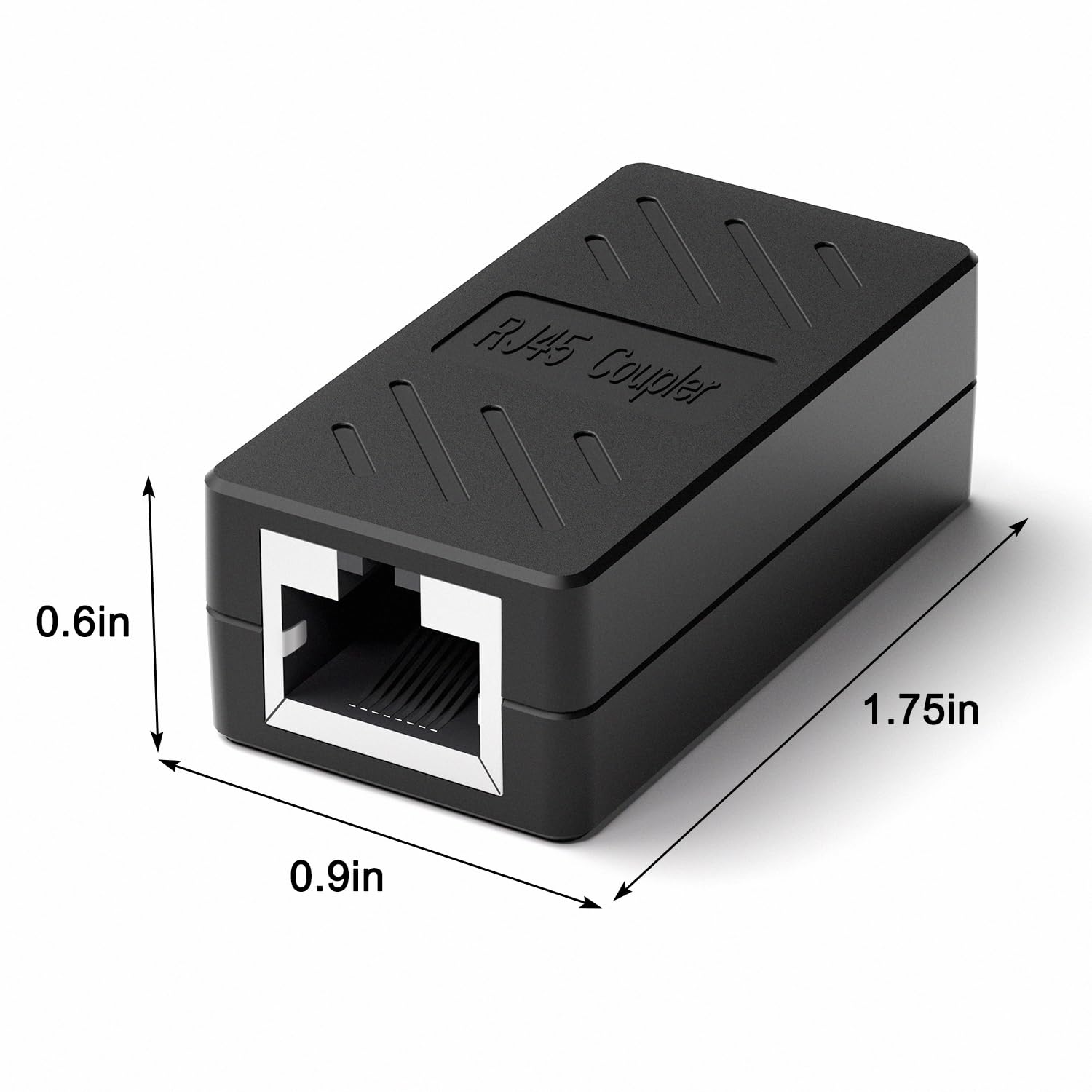 ZUZONG IP68 Waterproof RJ45 Coupler Splitter, Waterproof Ethernet Coupler 1 in 2 Out Splitter IP68 Ethernet Outdoor LAN Cable Connector for Cat5/Cat5e/Cat6/Cat7/Cat8 Ethernet Cable (1 Pair Female)