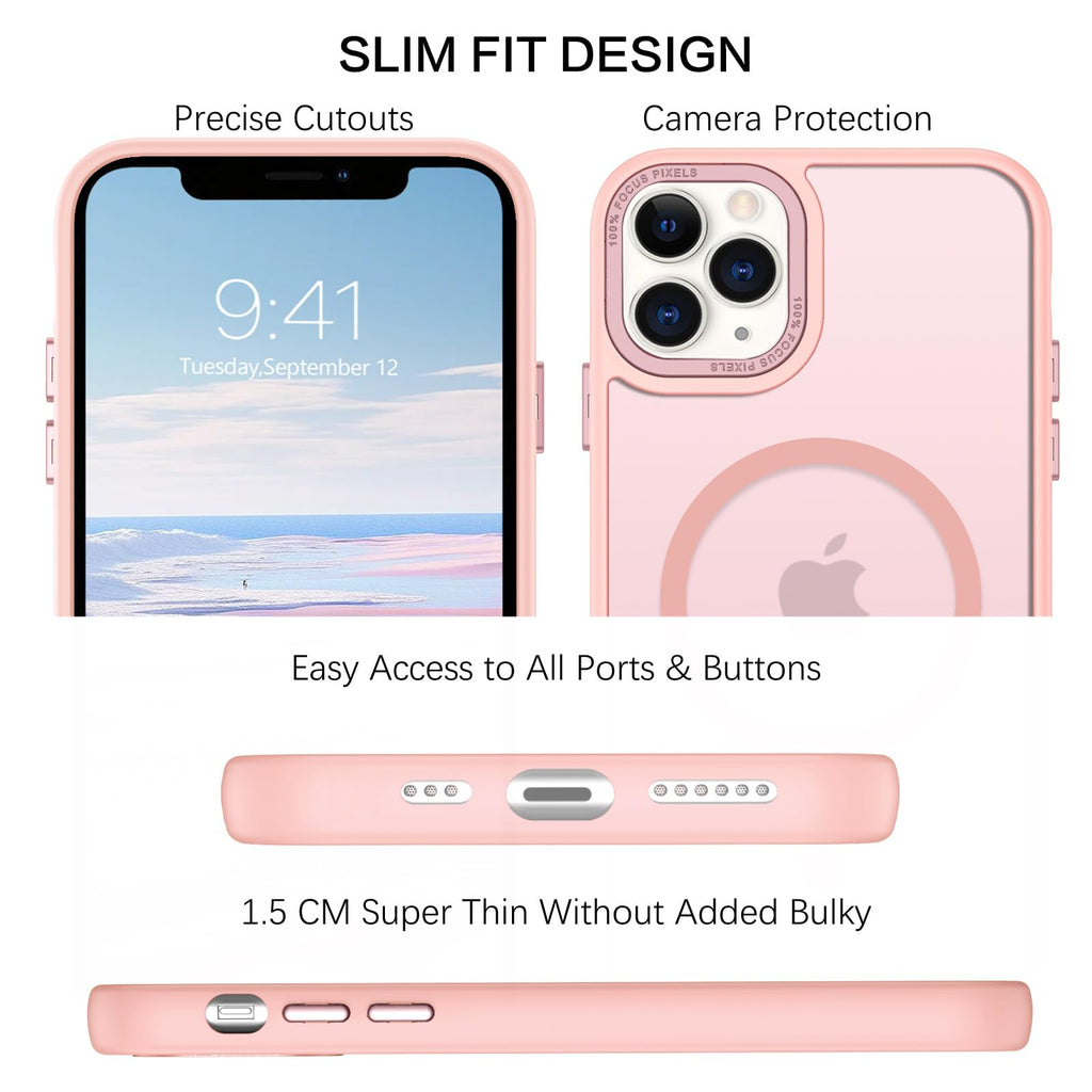 BENTOBEN for iPhone 11 Pro Case 2019 [Compatible with Magsafe] Translucent Matte Magnetic Phone Case iPhone 11 Pro 5.8" Slim Thin Shockproof Bumper Women Men Protective Cases Cover, Black
