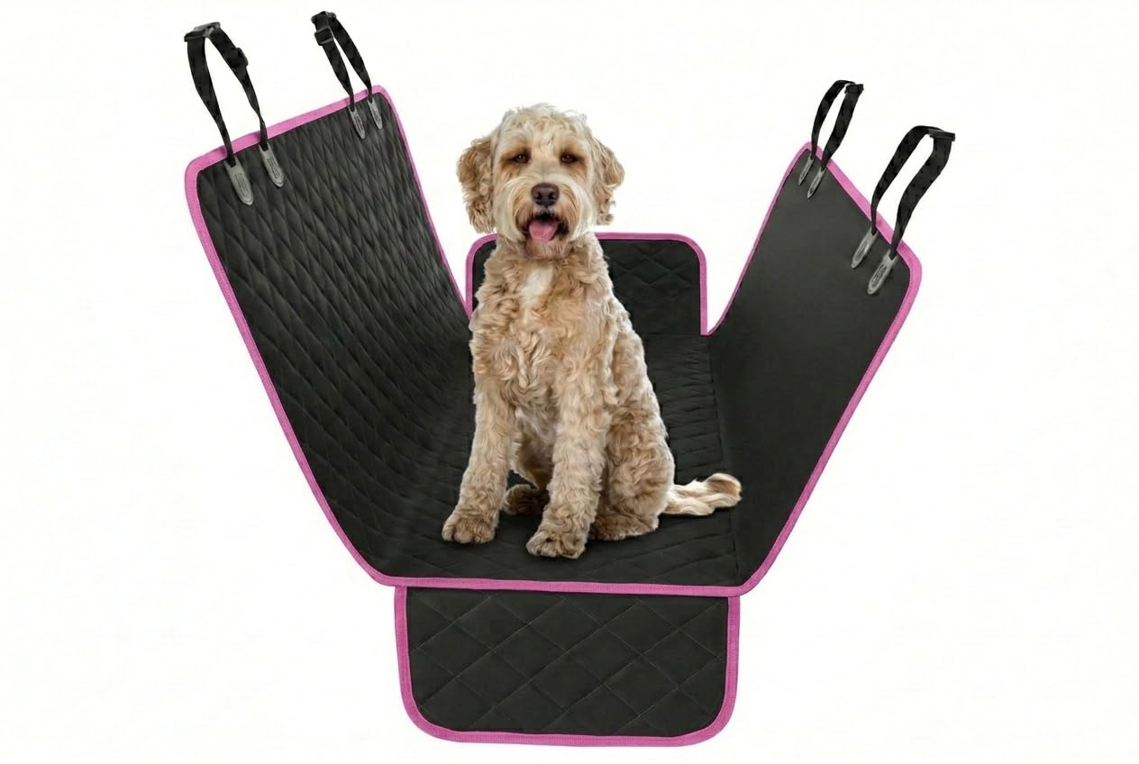 Active Pets Beige XL Dog Car Hammock Back Seat Cover, Waterproof Backseat Cover Protector for Truck Bench Rear of Sedans or SUVs, Essential Pet Supplies Vacuum or Wipe Clean, Machine Washable