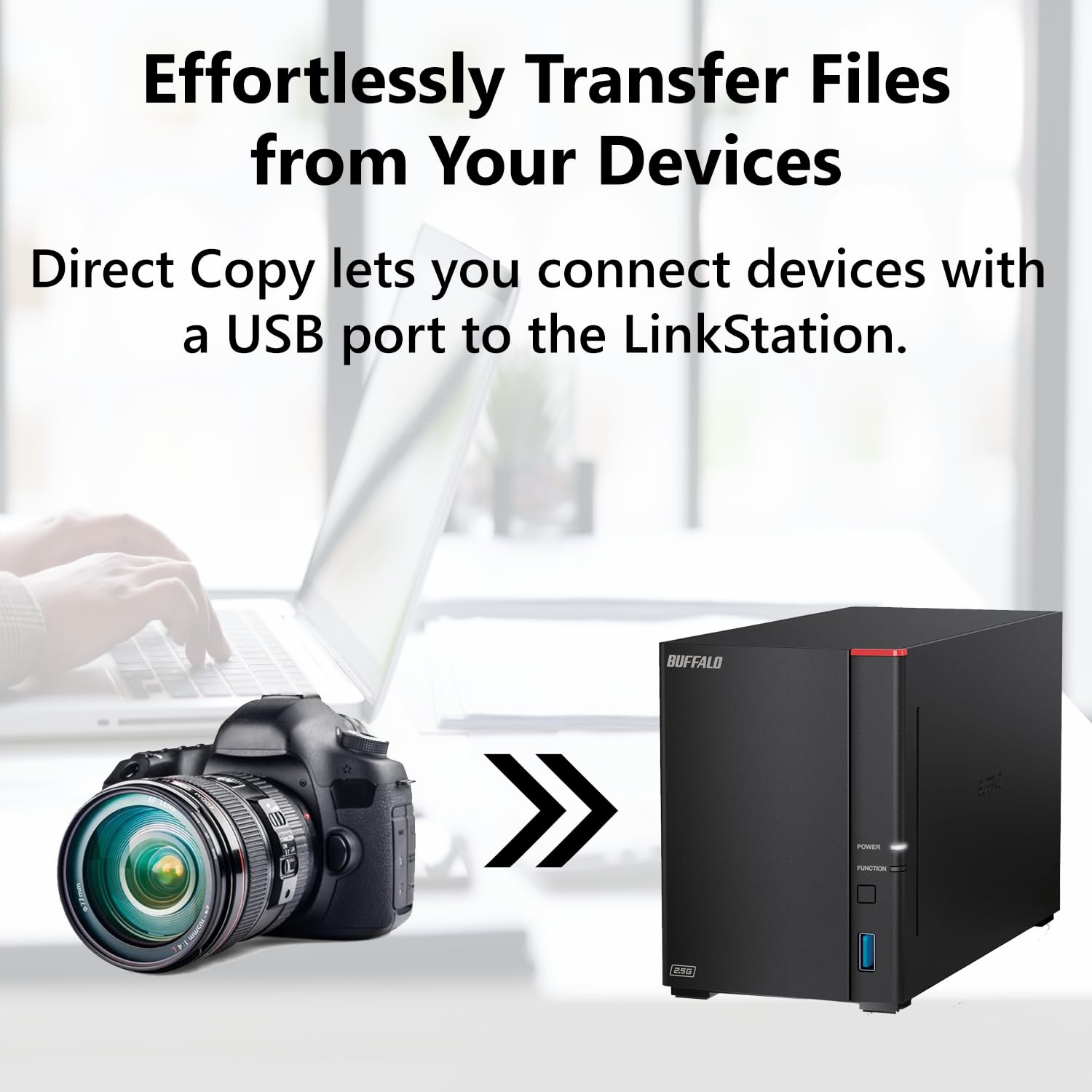 BUFFALO LinkStation 210 2TB 1-Bay NAS Network Attached Storage with HDD Hard Drives Included NAS Storage that Works as Home Cloud or Network Storage Device for Home