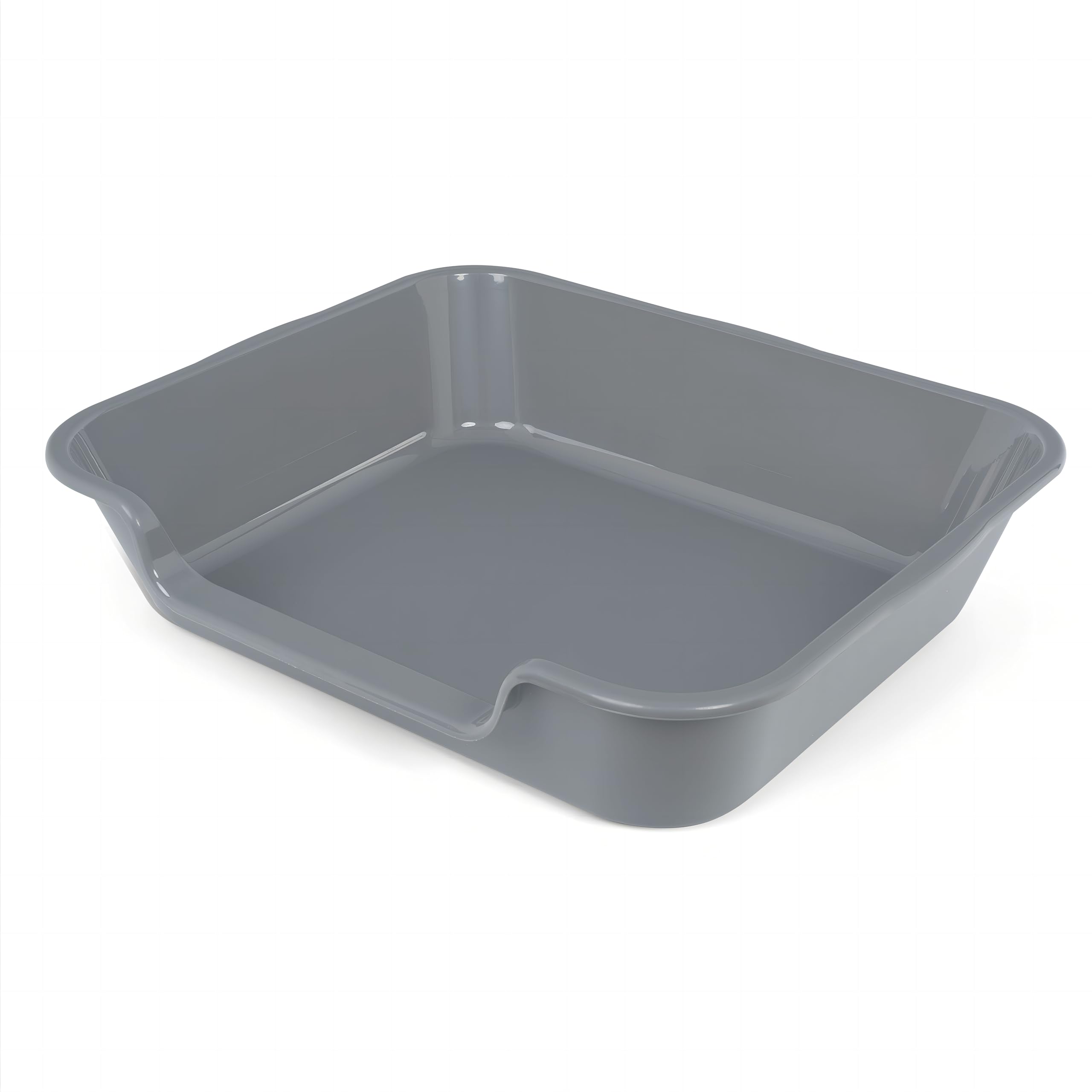 1 Pack of Extra Large Cat Litter Box (ABS Material), Low Entry Senior Litter Pen for Geriatric Kitty Big Cats, Jumbo Pet Safe Litter Boxes Tray for Pets Potty (Beach Sand, 20" L x 15.5" W)