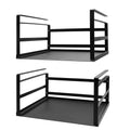 Nxconsu 2 Pack Small Compact Heavy Duty Under Cabinet Organizer, Slide-Under Shelf Basket with Metal Bottom, Hanging Pantry Shelf for Kitchen Cupboard Bookshelf Closet, Holds 15 lbs, Black, 11.02"