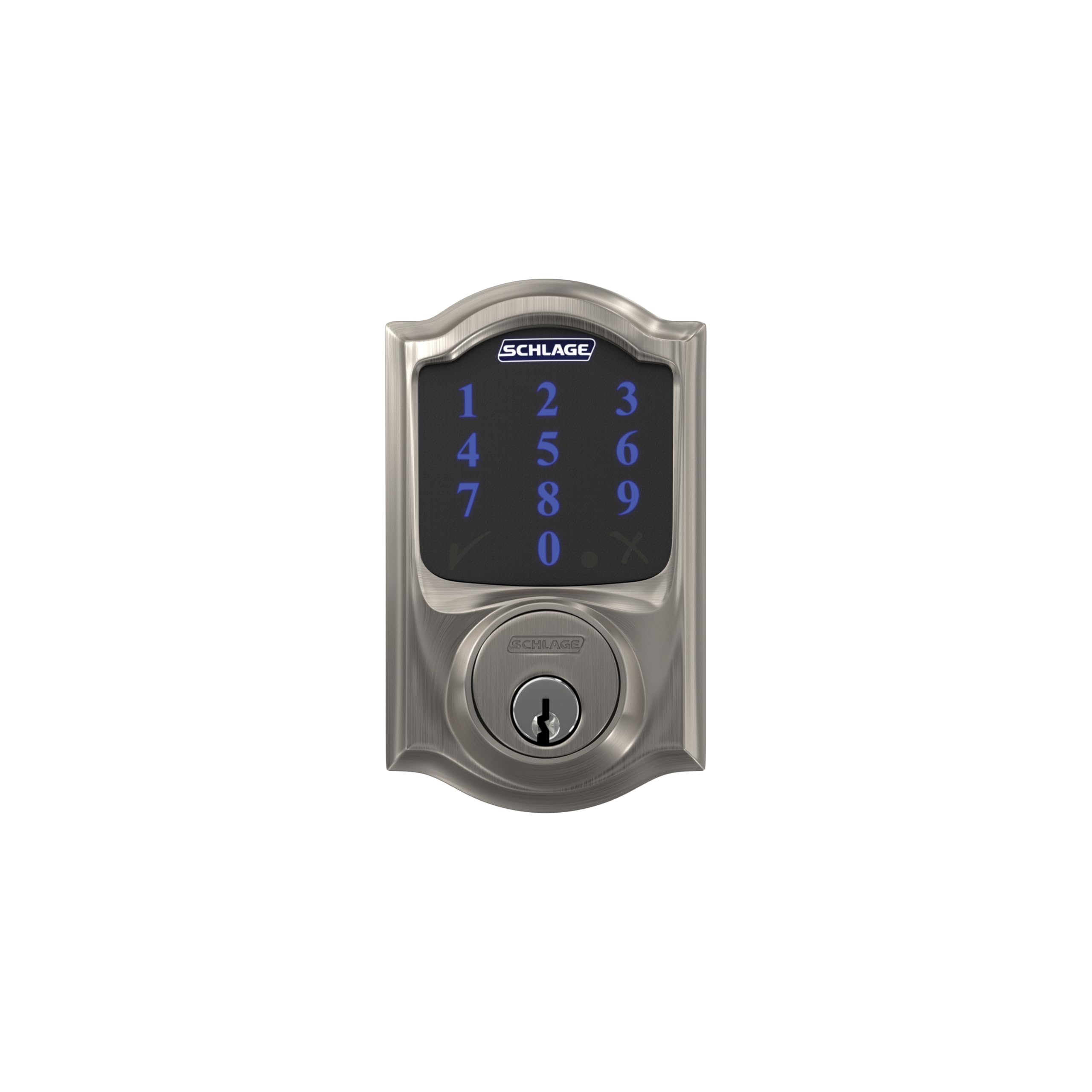 Schlage Connect Smart Deadbolt Lock with Touchscreen Keypad, Keyless Front Door Entry, Z-Wave Plus Compatible, Aged Bronze, BE469ZP CEN 716