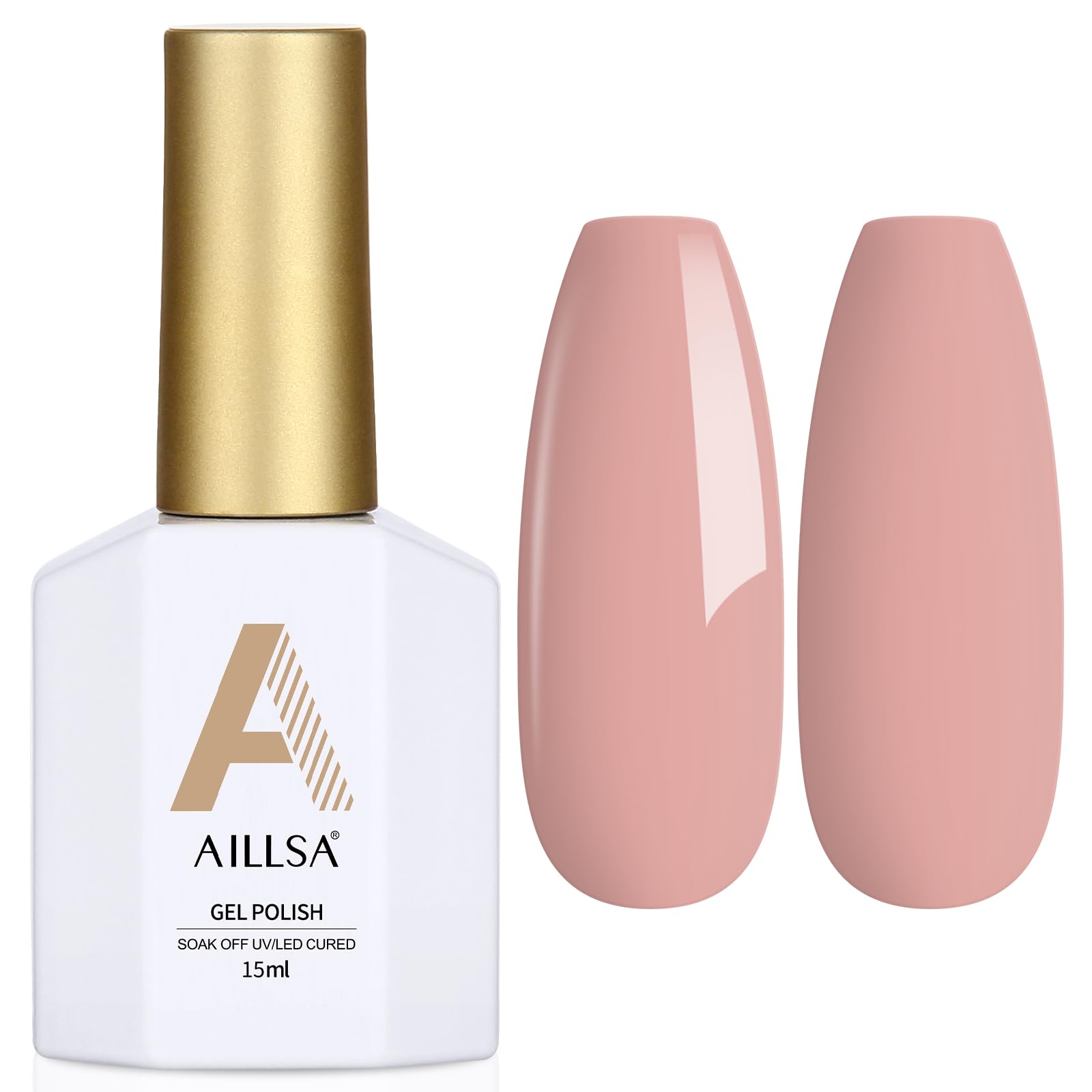AILLSA Red Gel Nail Polish Ruby Red Gel Polish Bright Rose Color Polish Apple Candy Nails Long Lasting Soak Off U V Gels Nail Polish Nail Art Manicure Salon at Home 0.51 Fl Oz