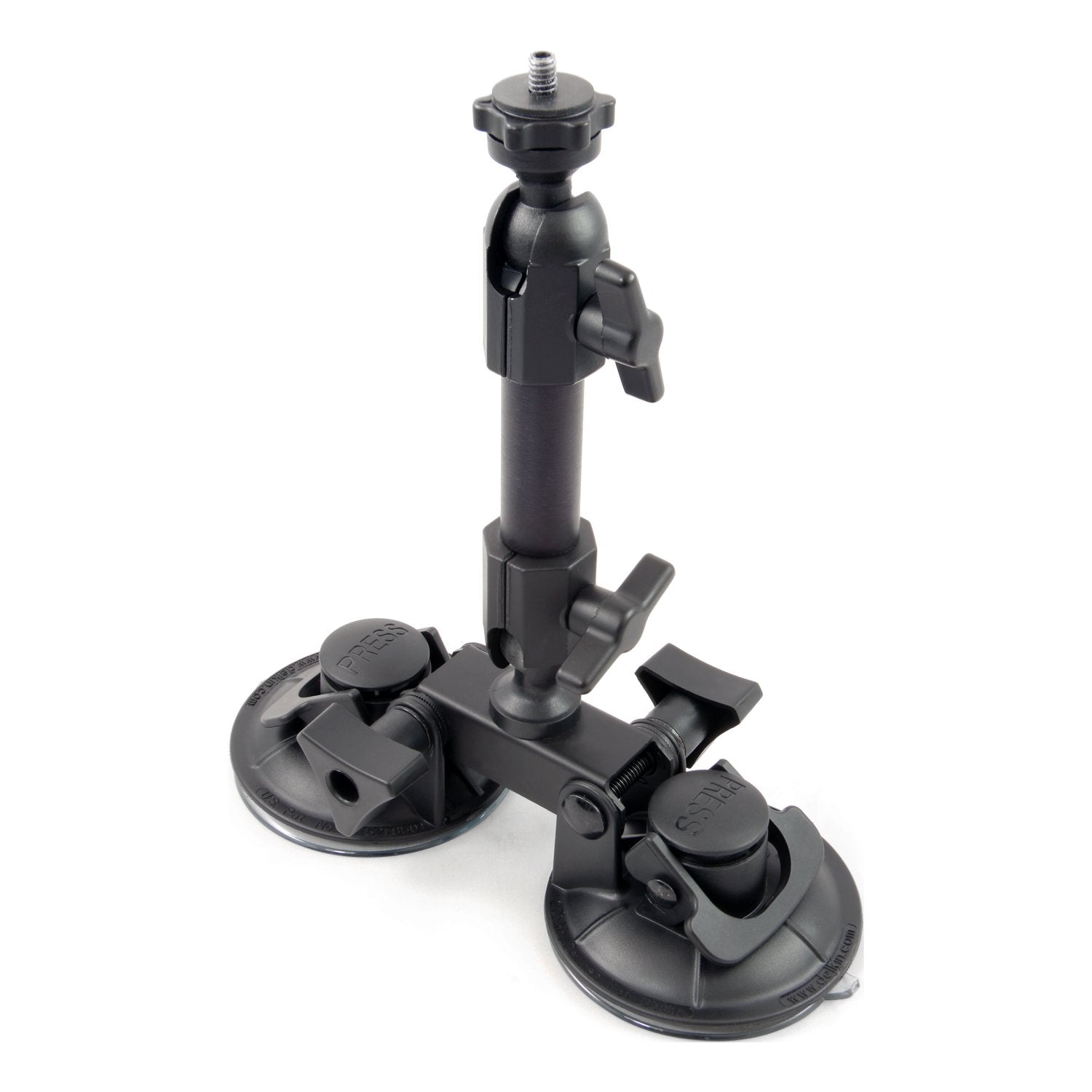 Delkin Devices Fat Gecko Mini Suction Camera Mount - Powerful Suction Cup Camera Mount for Car, Motorcycle, Desk, Window | Secure and Adjustable Action Camera Holder for Video Recording