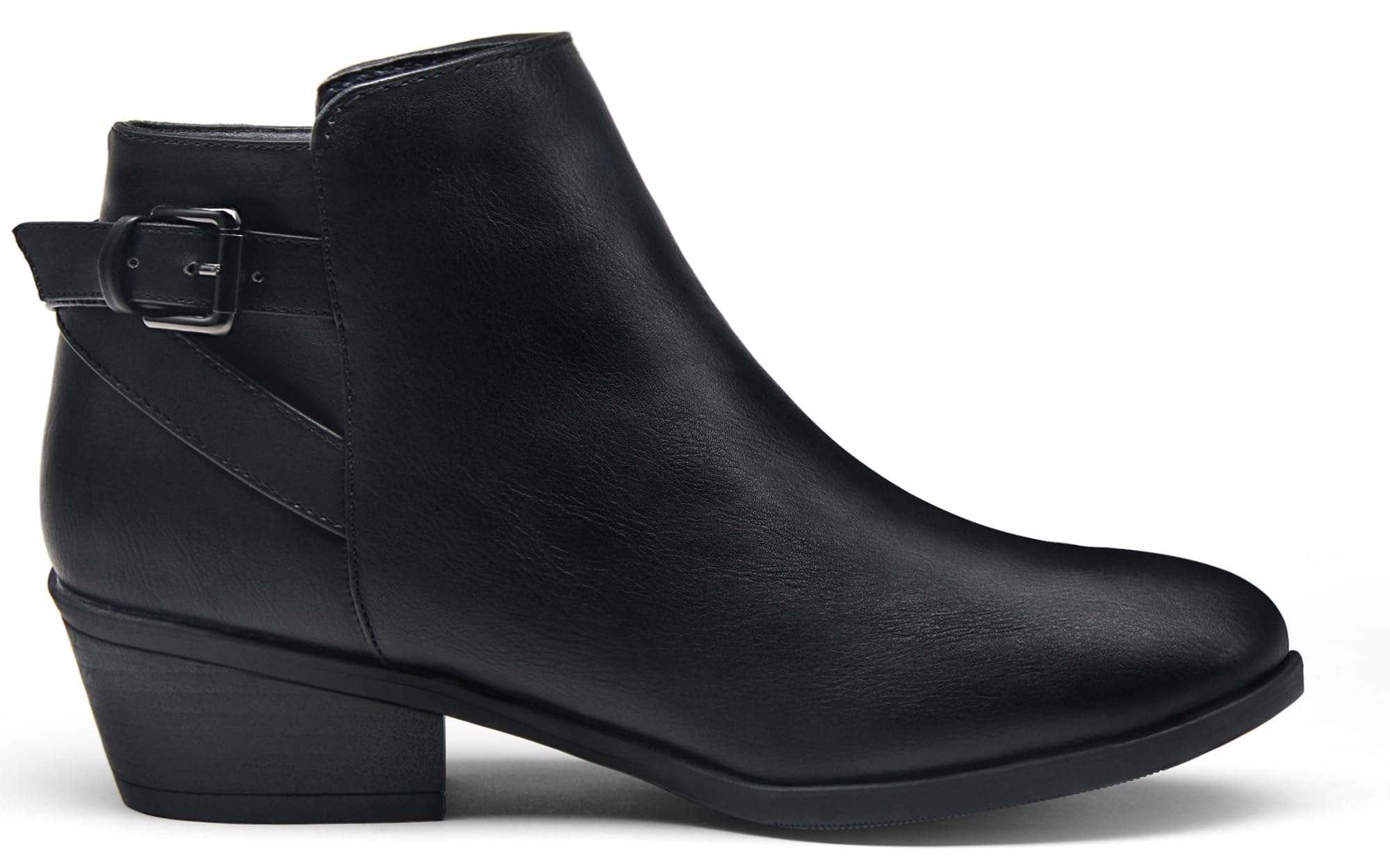 Vepose Women's Short Ankle Boots Low Heel, Western Cutout Perforated Booties